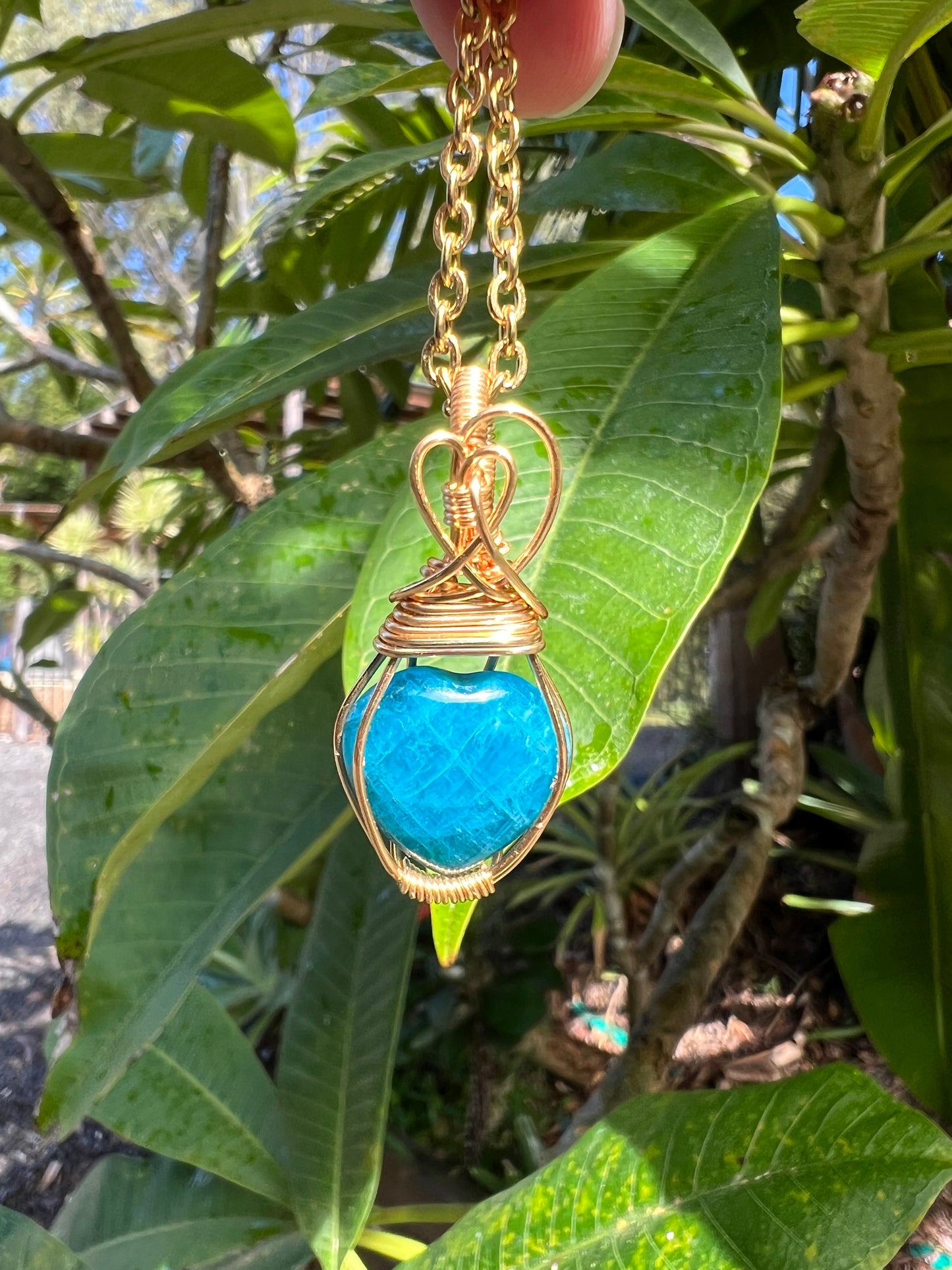Blue Apatite Pendant