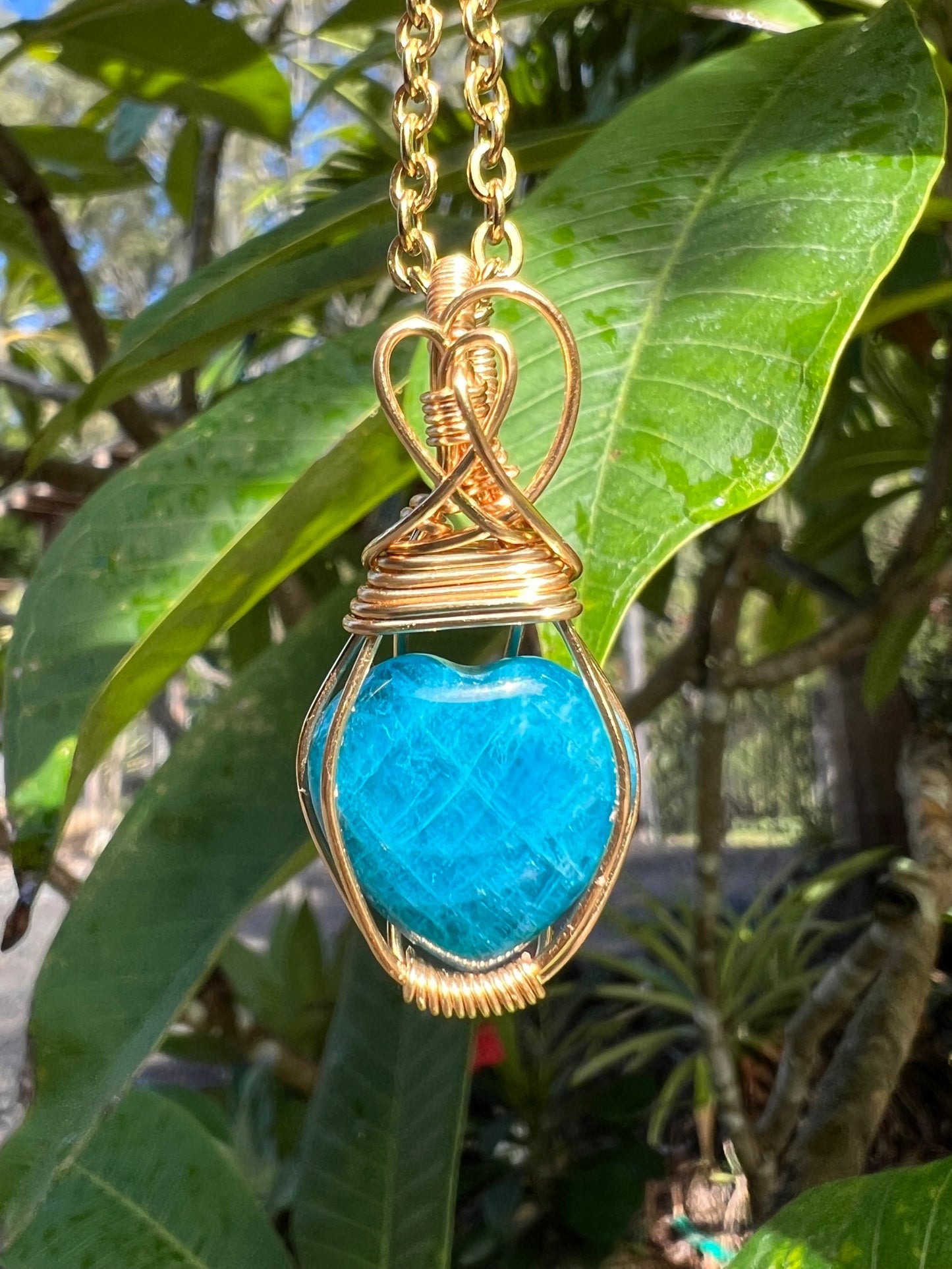 Blue Apatite Pendant