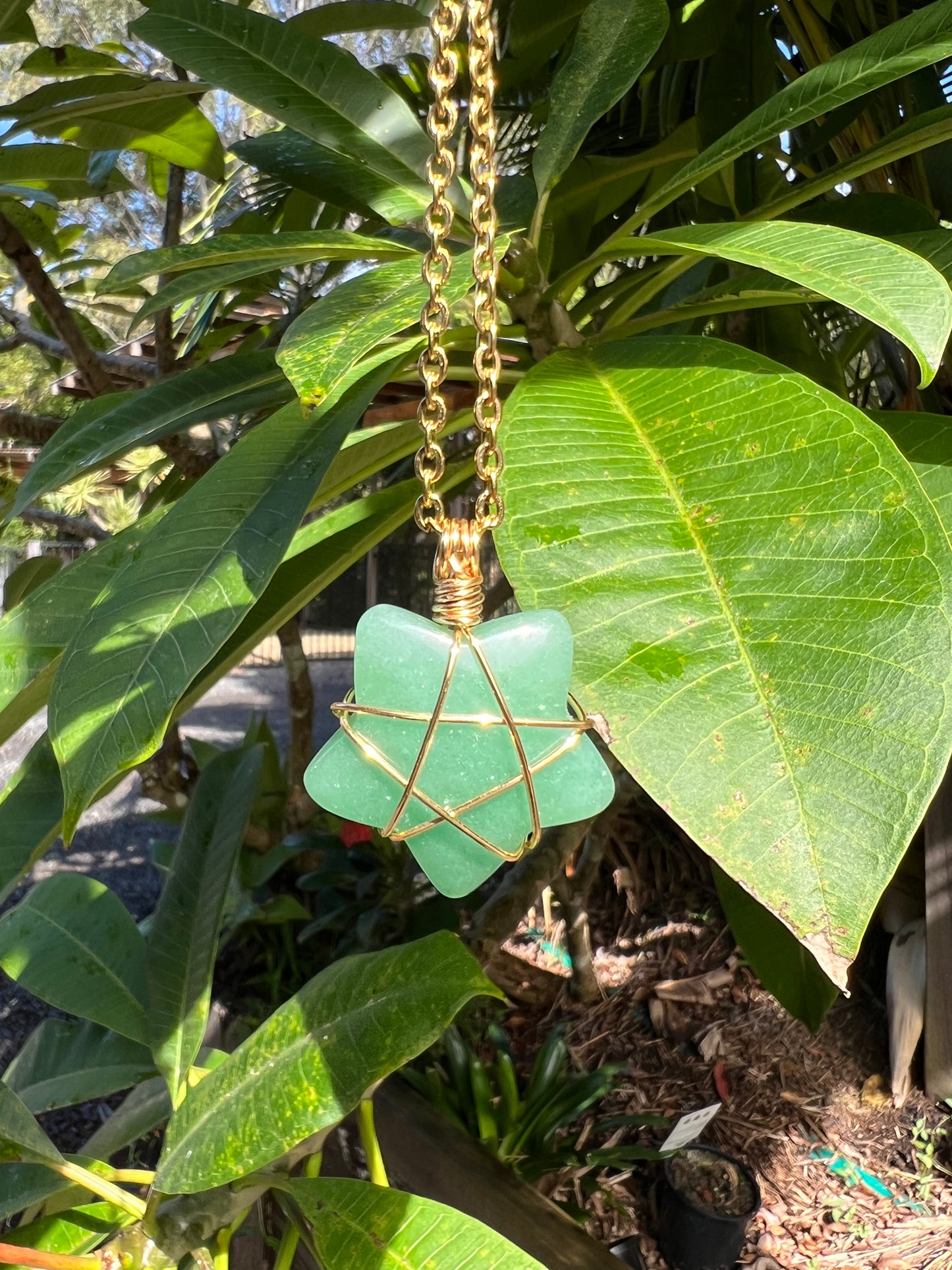 Aventurine Star Pendant