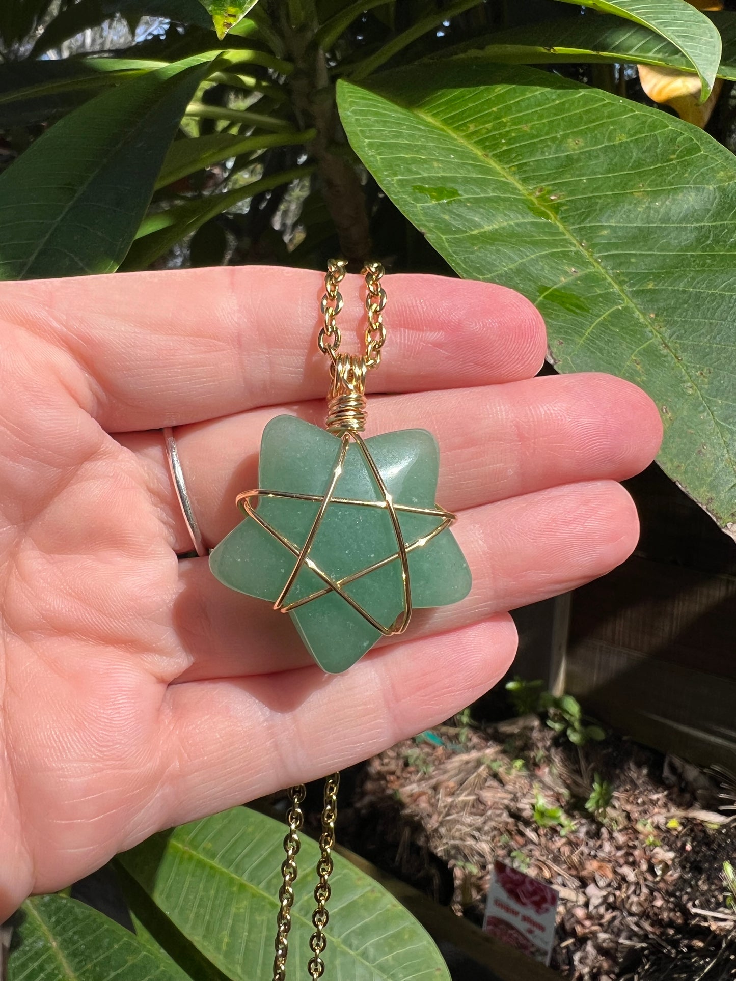 Aventurine Star Pendant