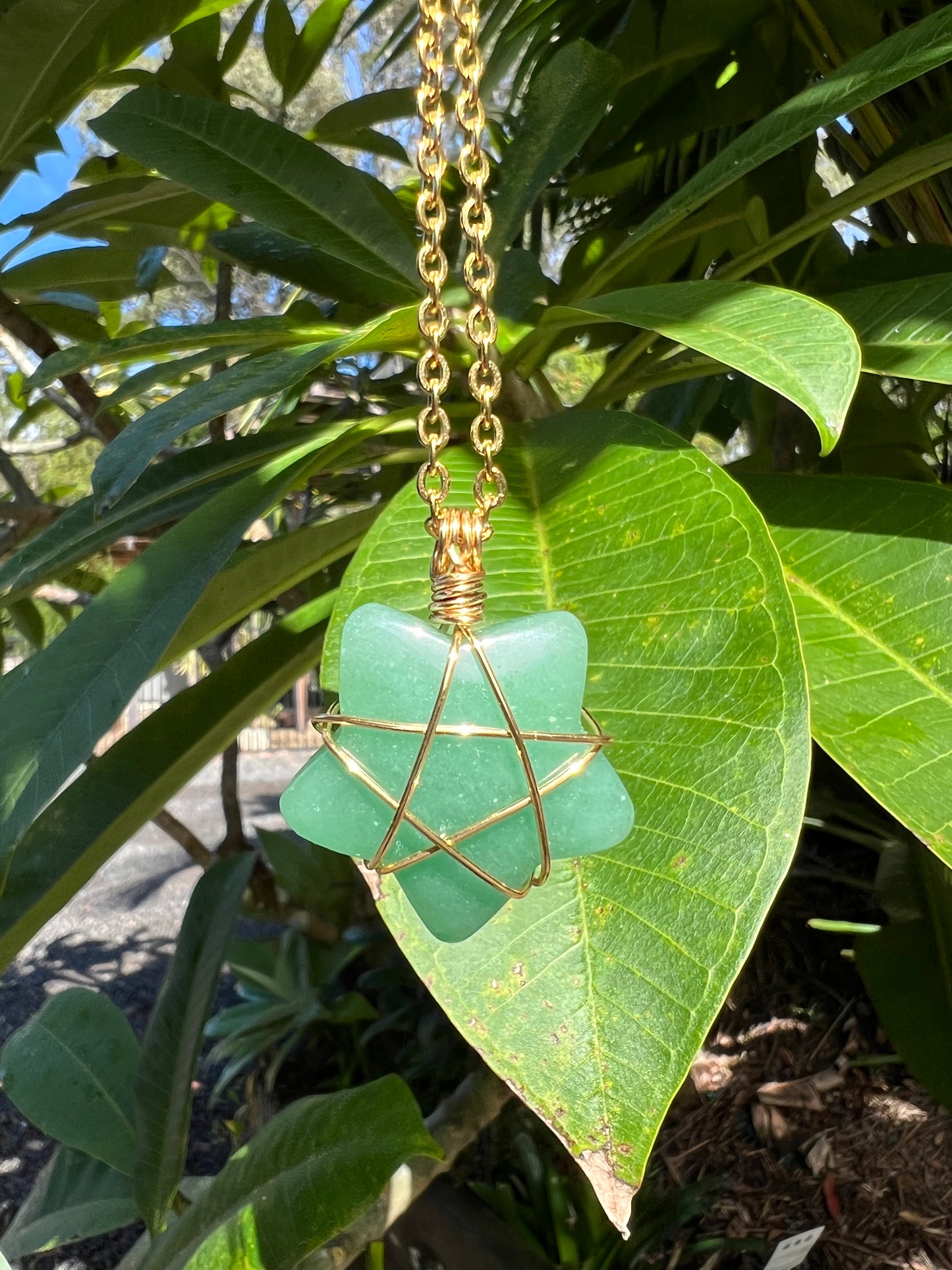 Aventurine Star Pendant