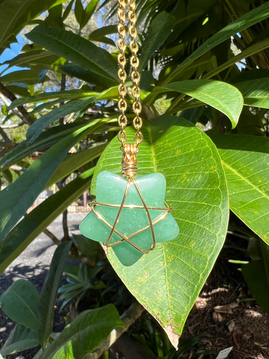 Aventurine Star Pendant
