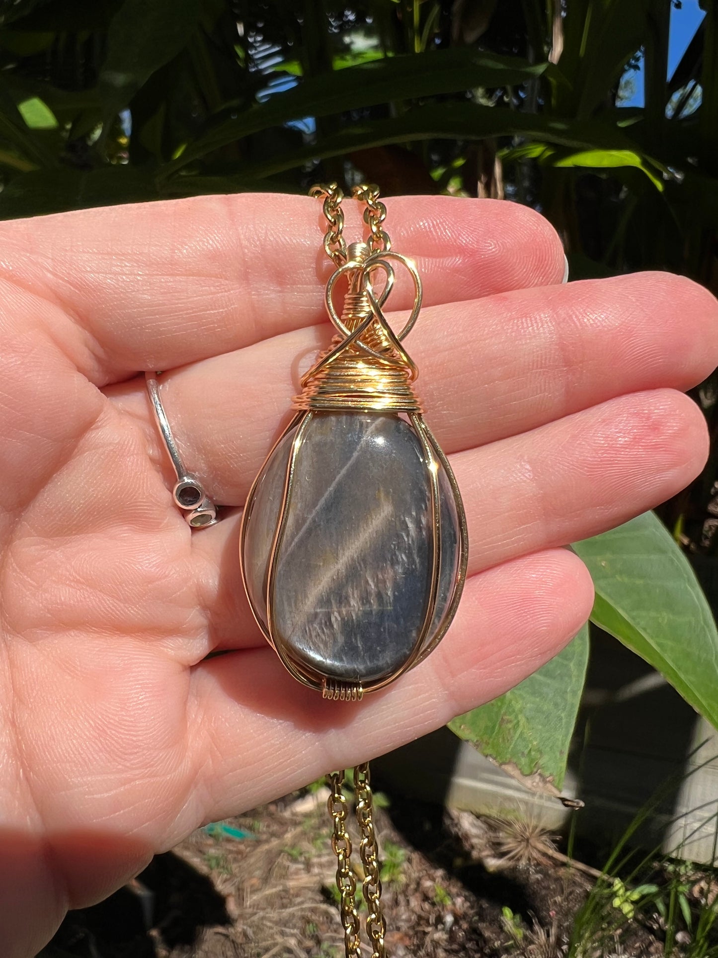 Black Moonstone Pendant