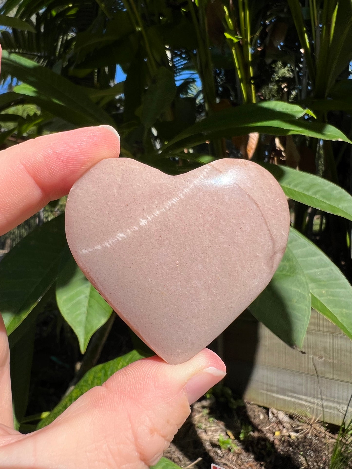 Peach Moonstone Heart