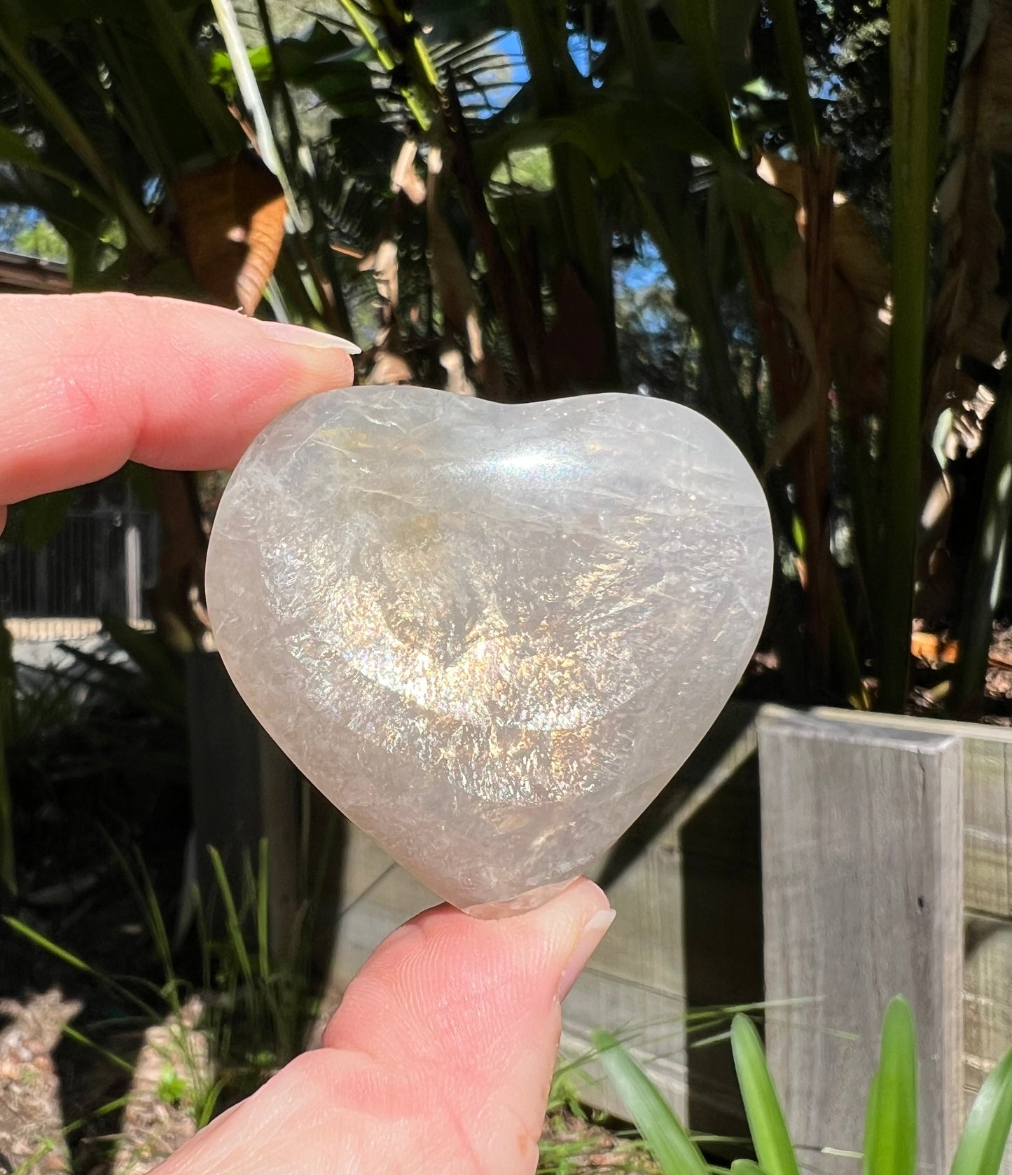 Blue Rose Quartz Heart
