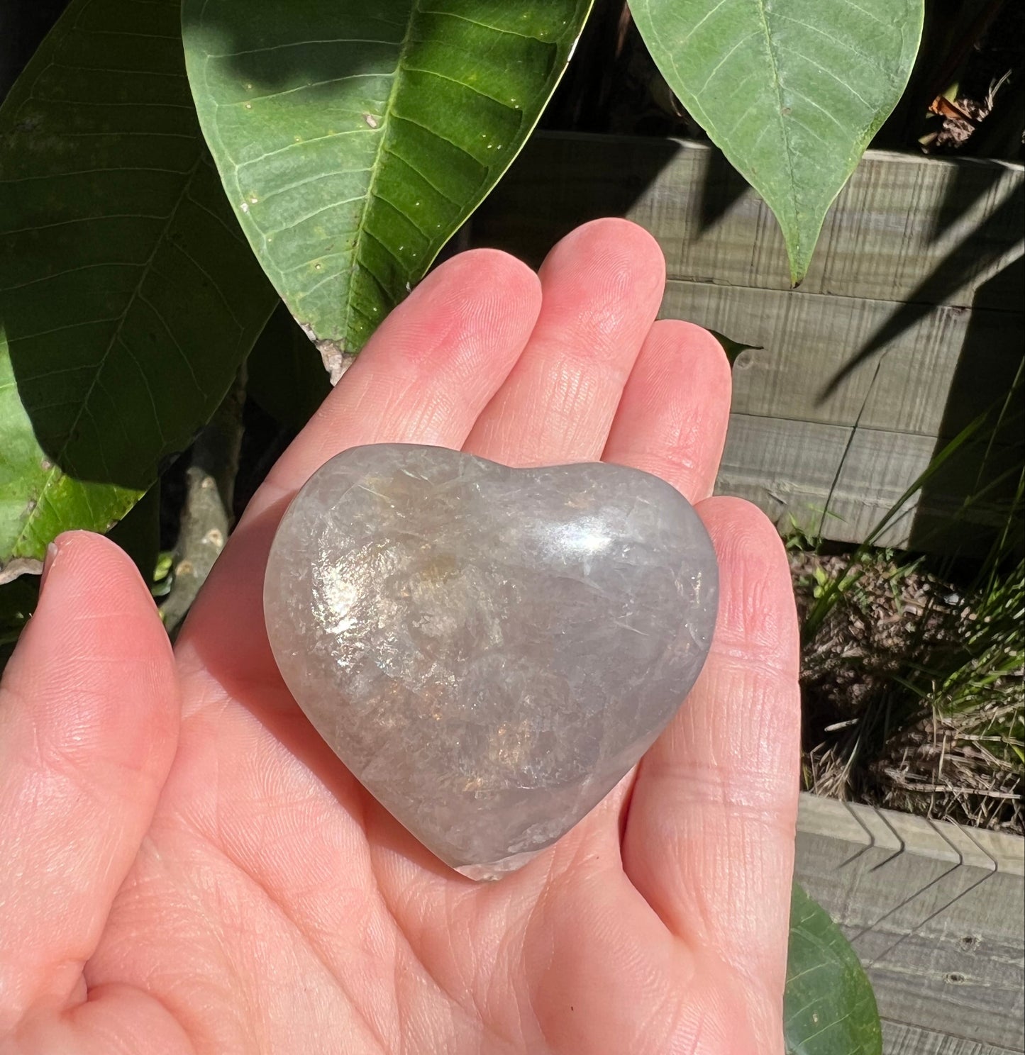 Blue Rose Quartz Heart