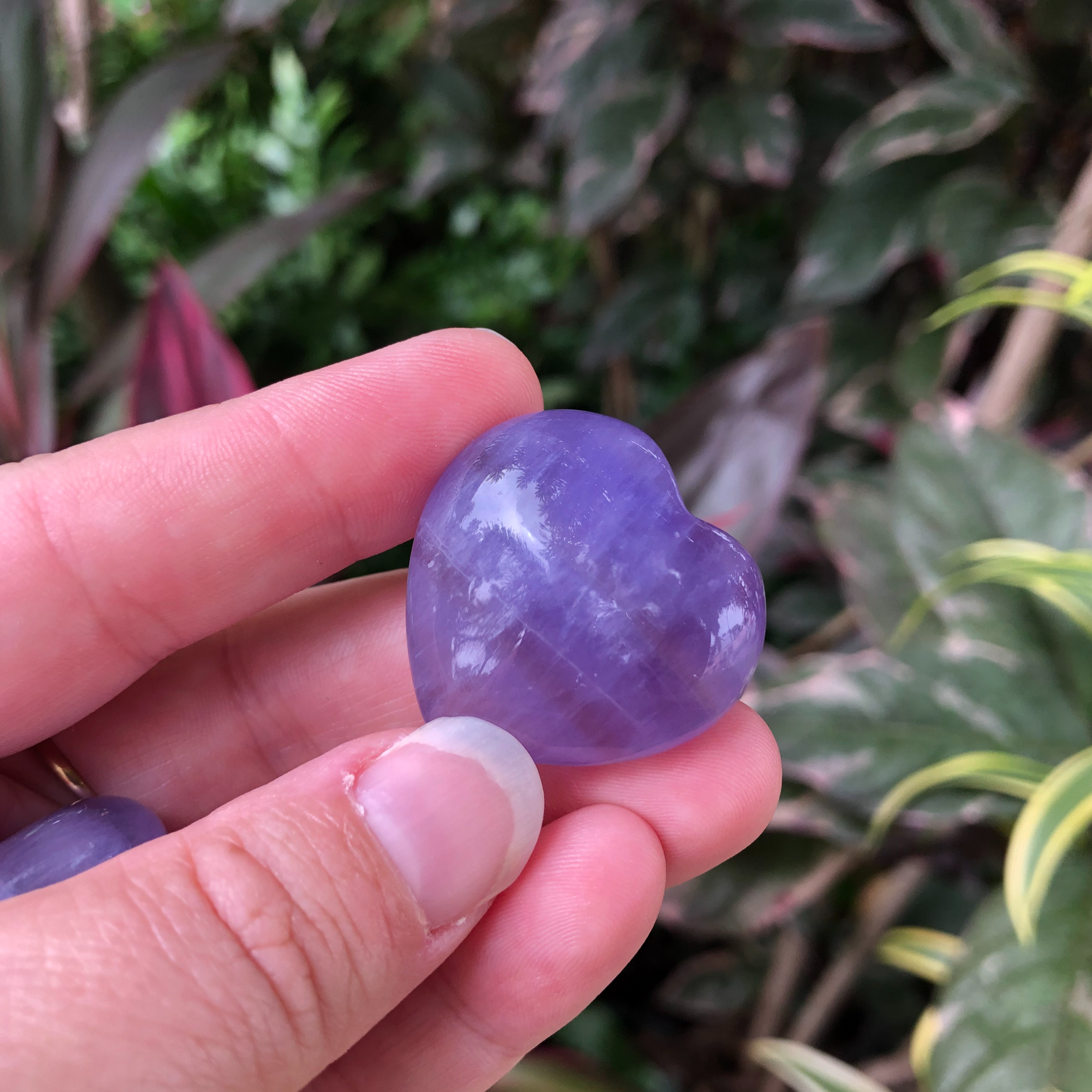 Purple Fluorite Heart