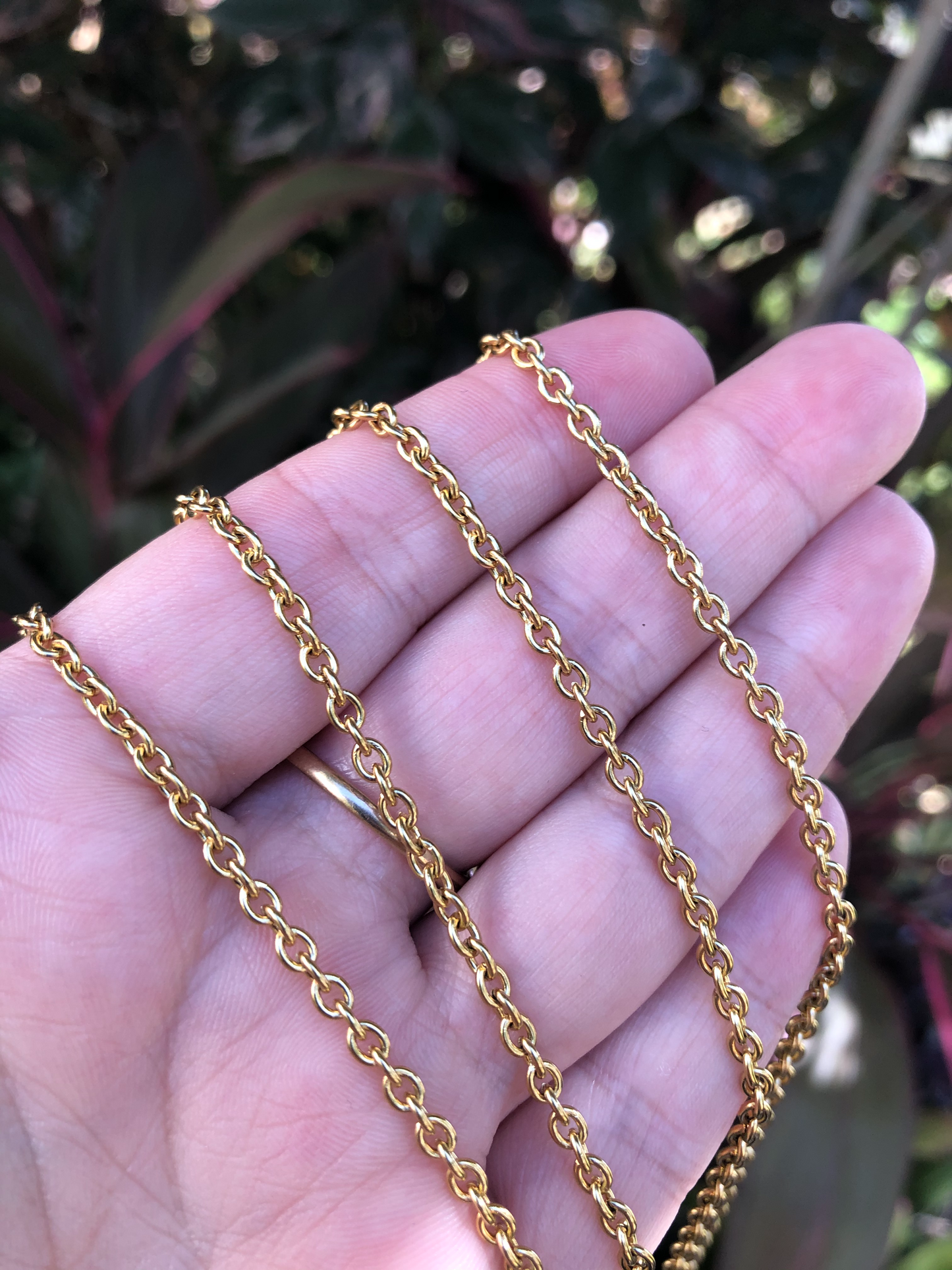Stainless Steel Gold Tone Chain
