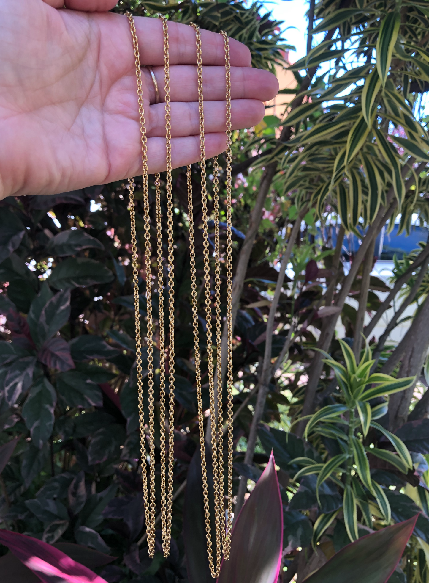 Stainless Steel Gold Tone Chain