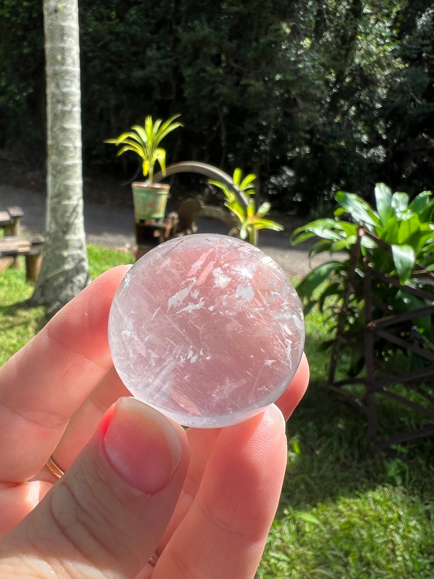 White Calcite Sphere