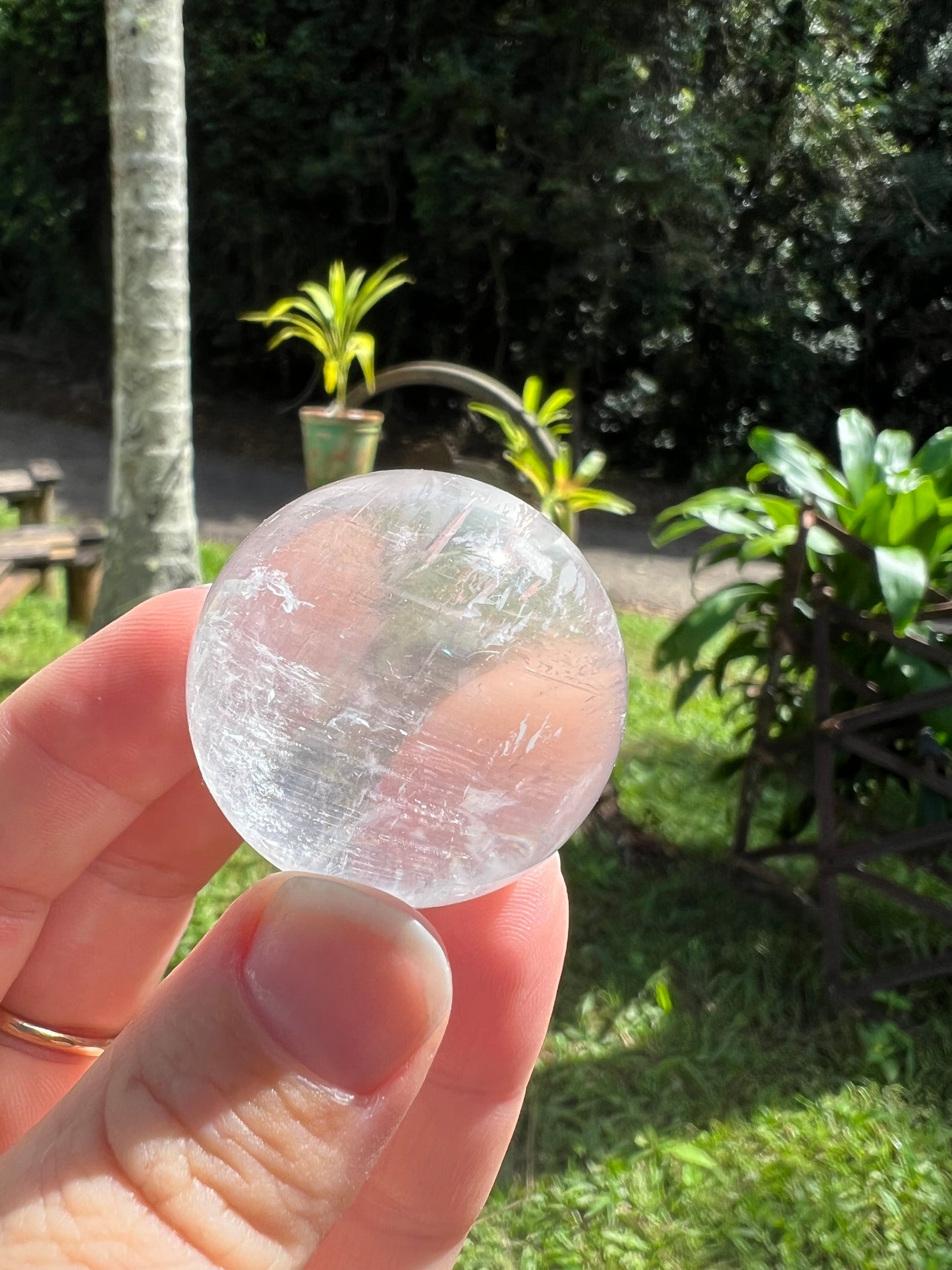 White Calcite Sphere