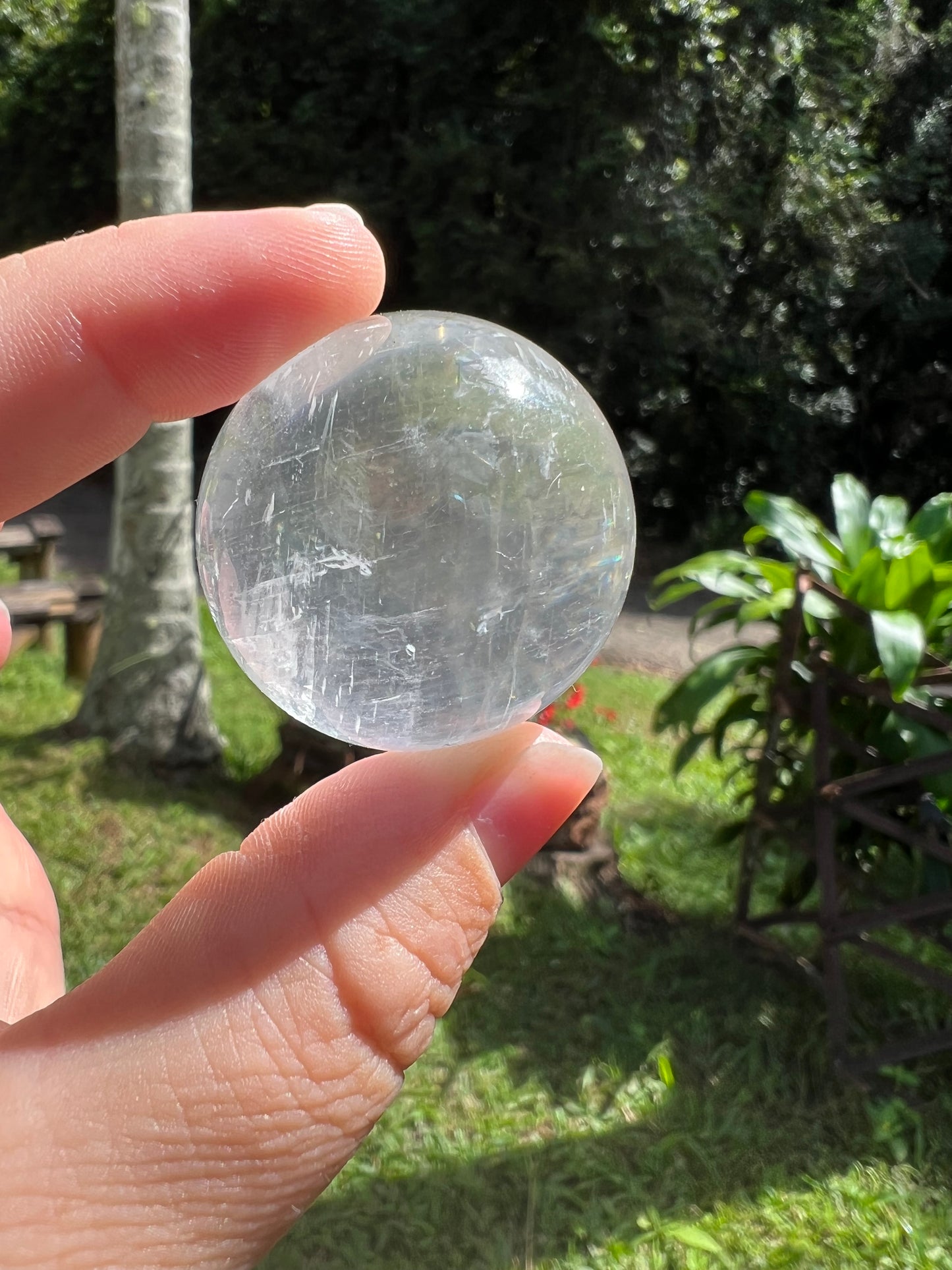 White Calcite Sphere