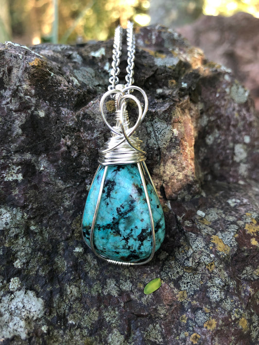 African Turquoise Pendant