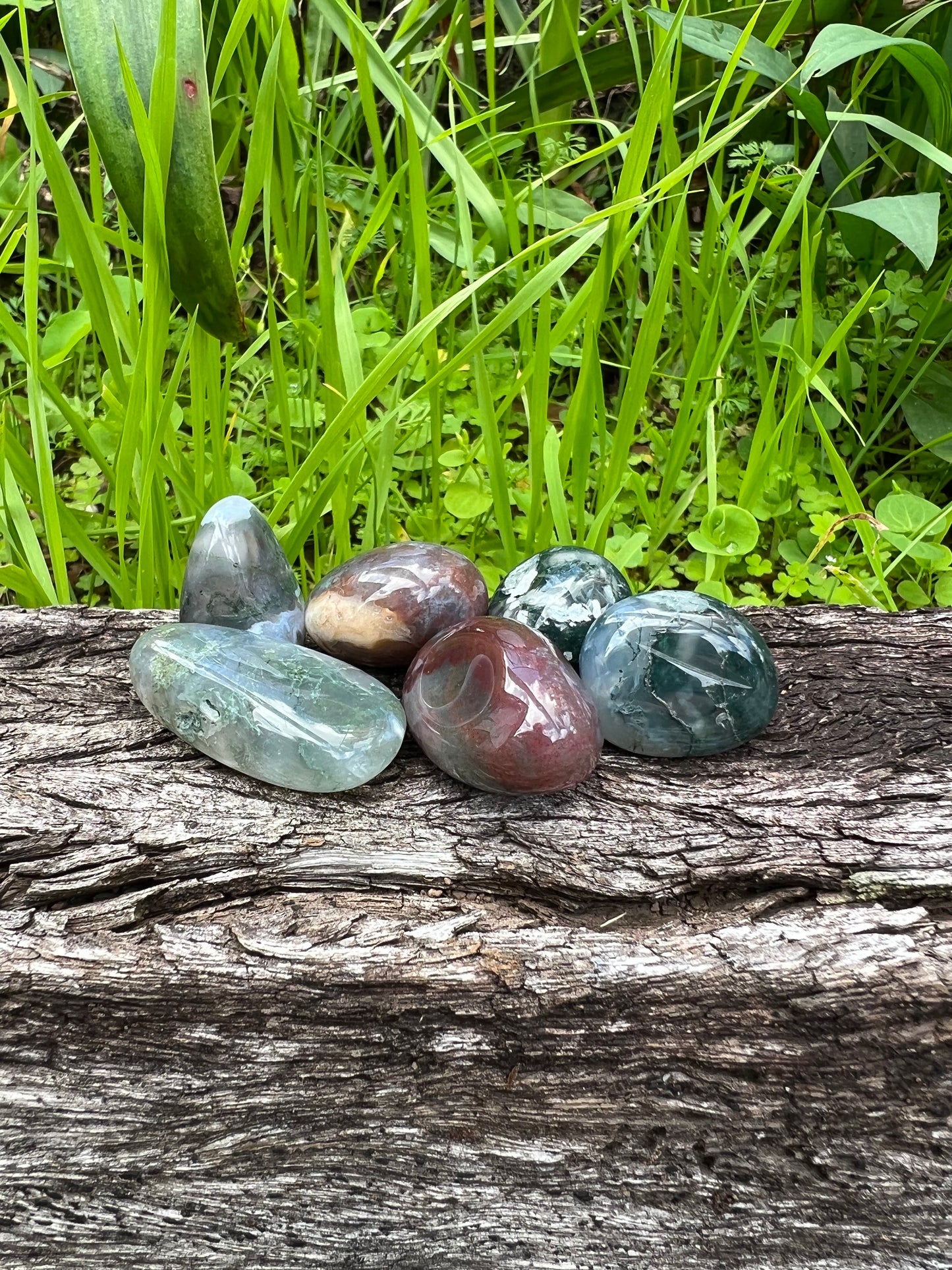 Moss Agate Tumble