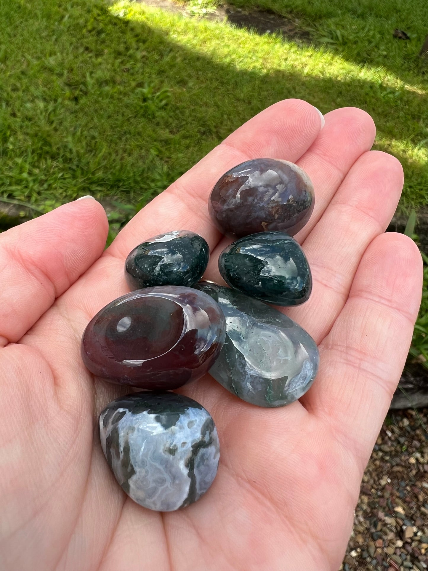 Moss Agate Tumble