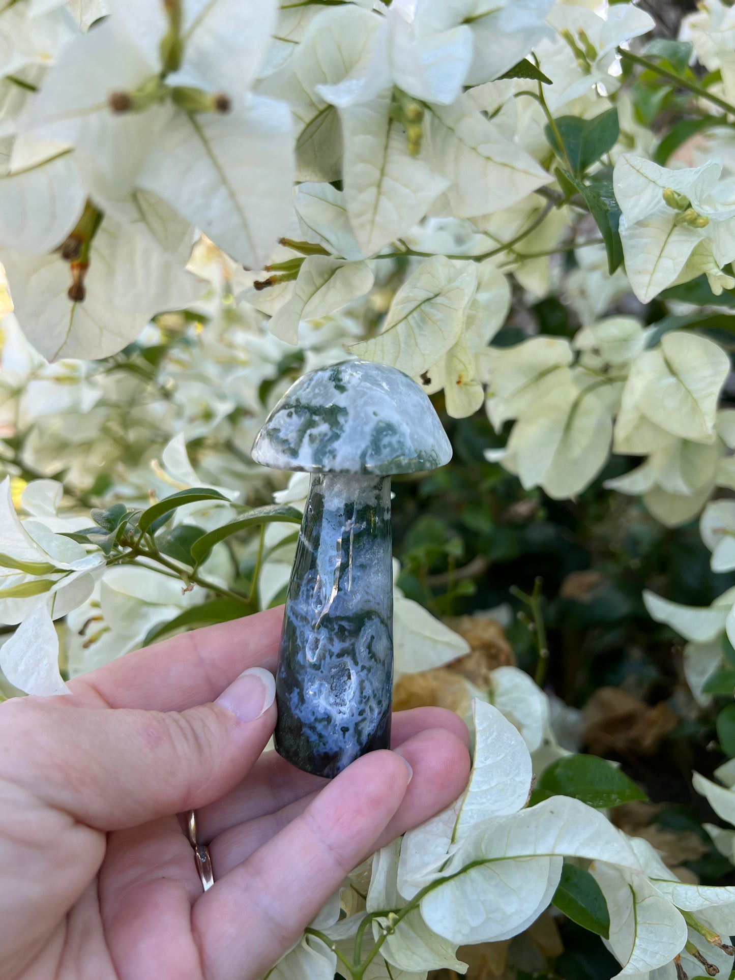 Moss Agate Mushroom