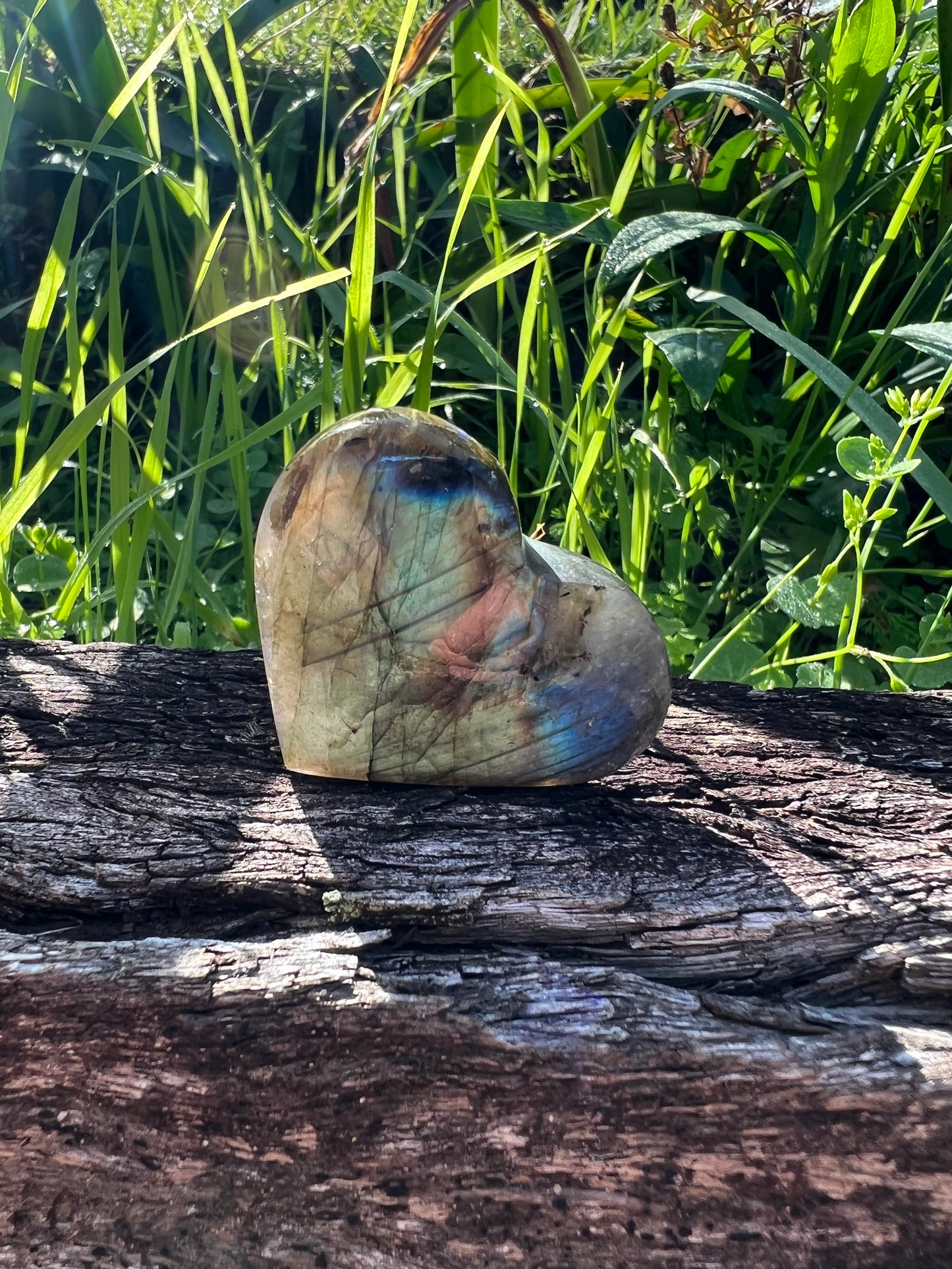 Labradorite Heart