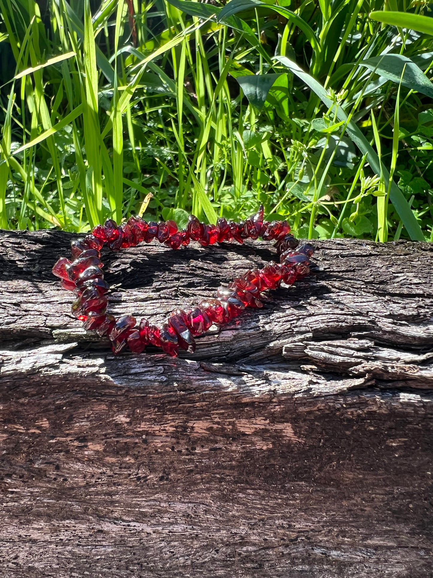Garnet Chip Bracelet