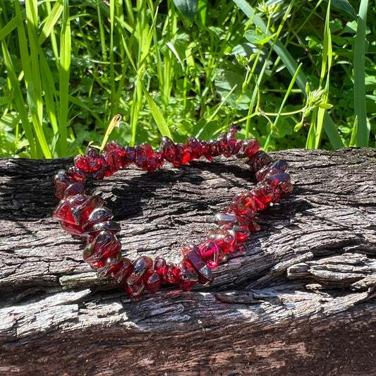 Garnet Chip Bracelet