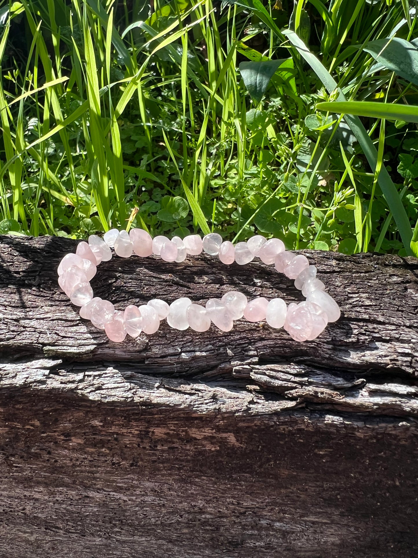 Rose Quartz Chip Bracelet