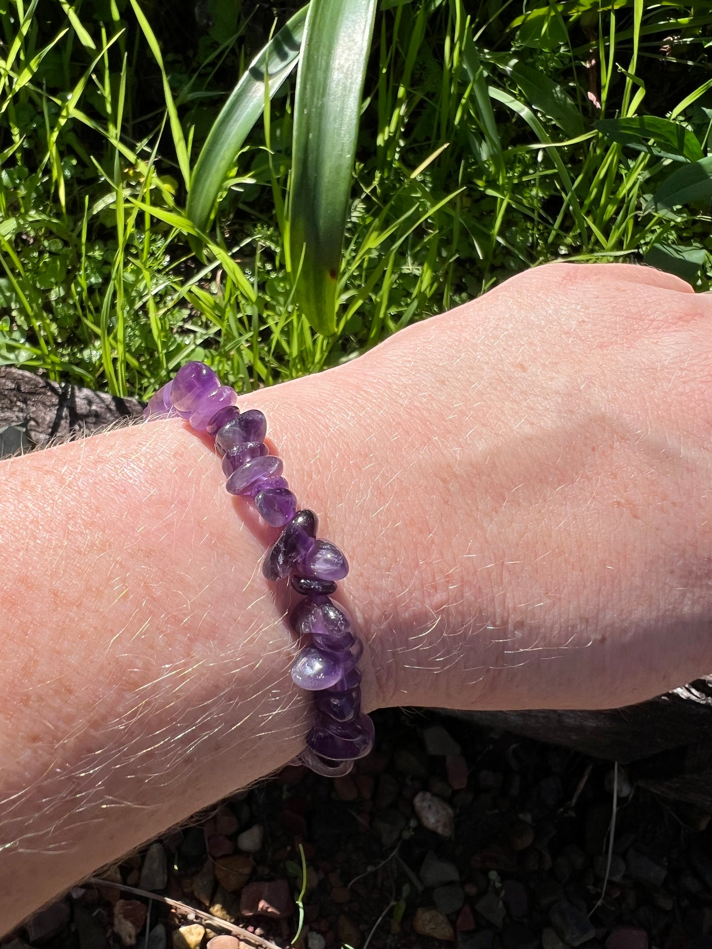 Amethyst Chip Bracelet