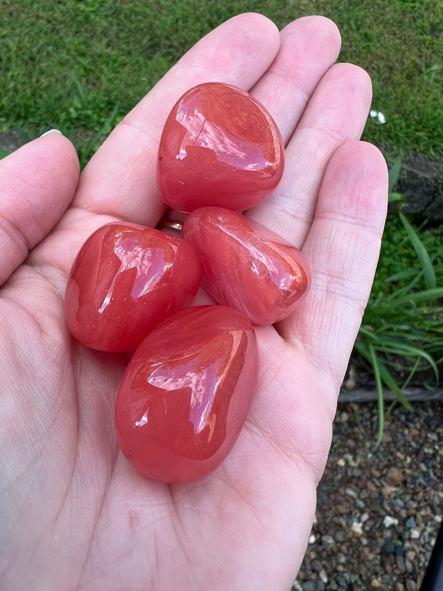 Strawberry Obsidian Tumble