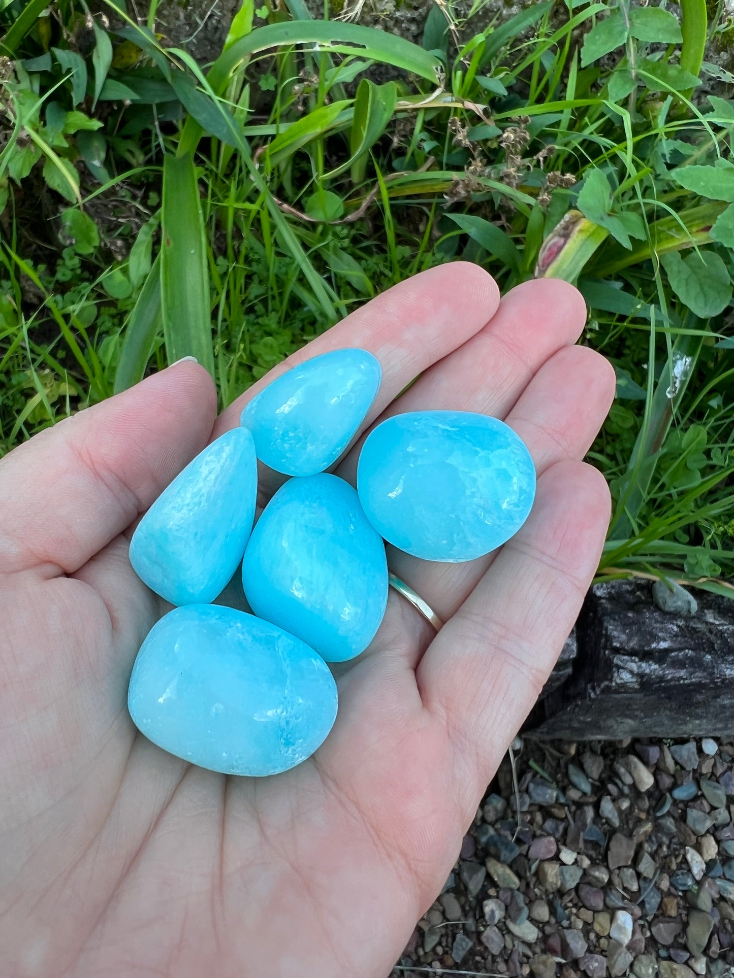 Blue Aragonite Tumble