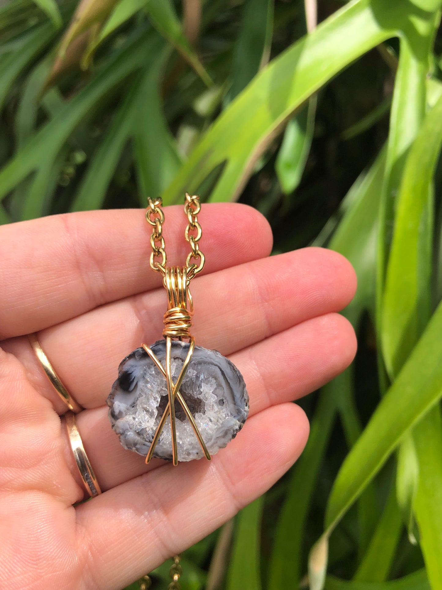 Quartz Geode Pendant