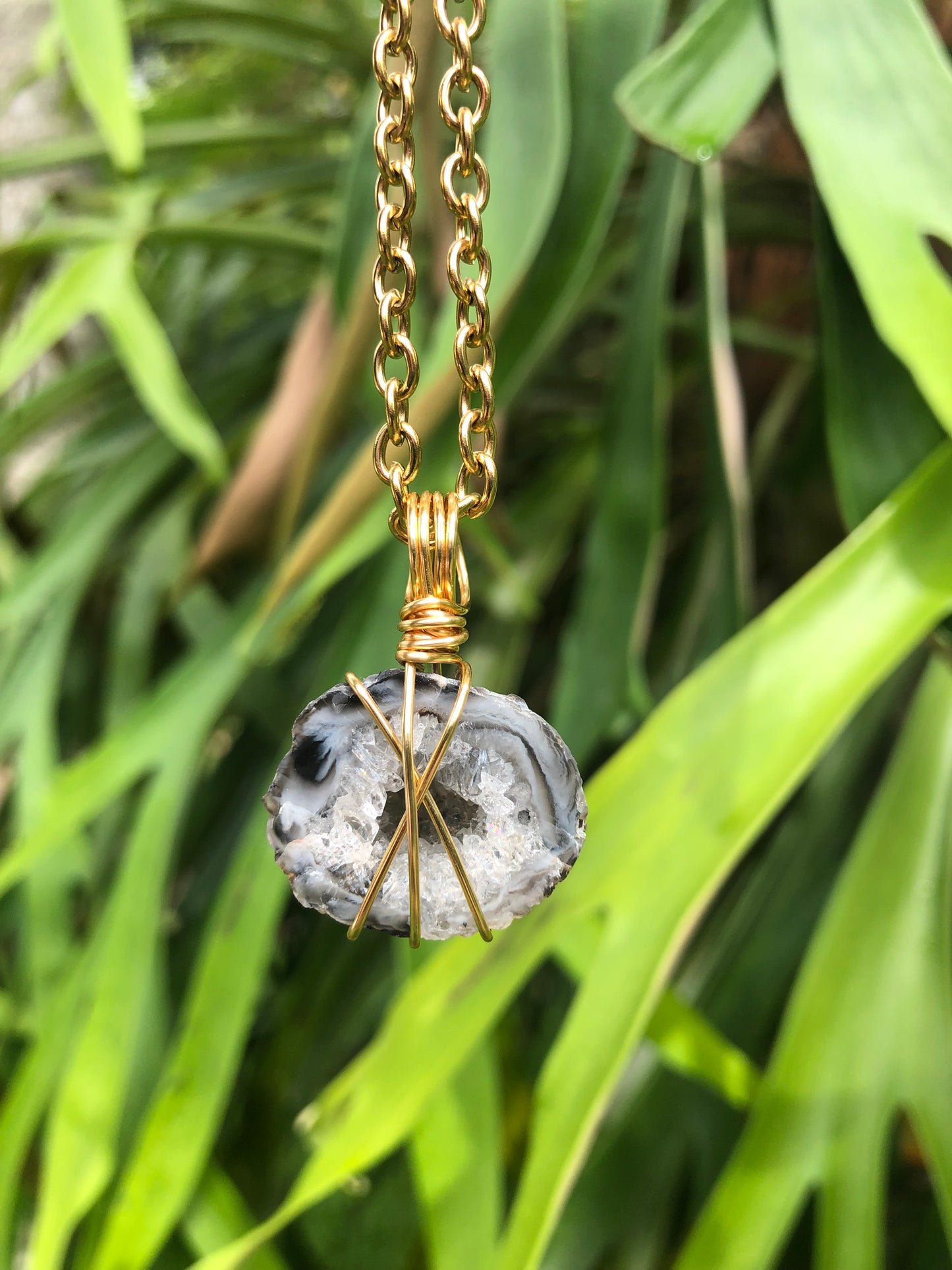 Quartz Geode Pendant