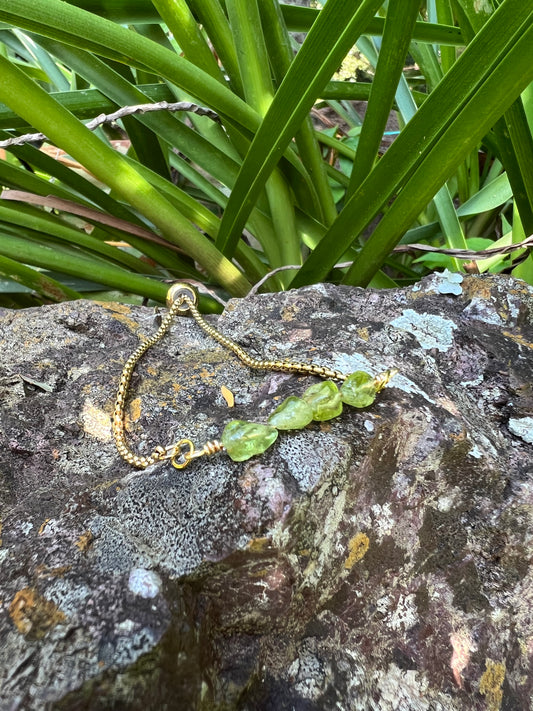 Peridot Gold Bracelet