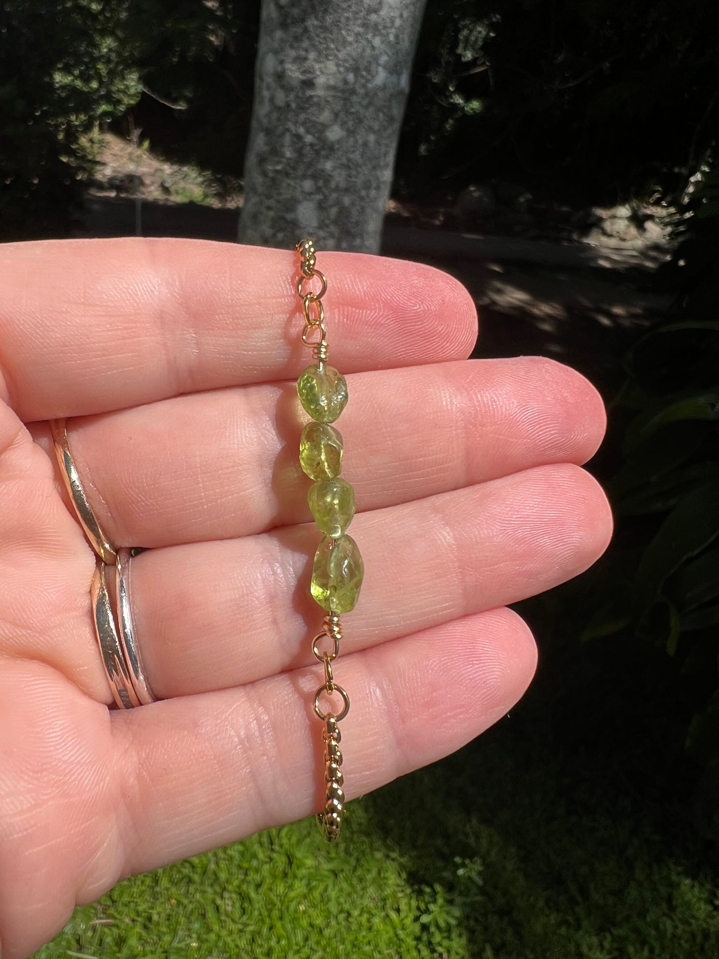 Peridot Gold Bracelet