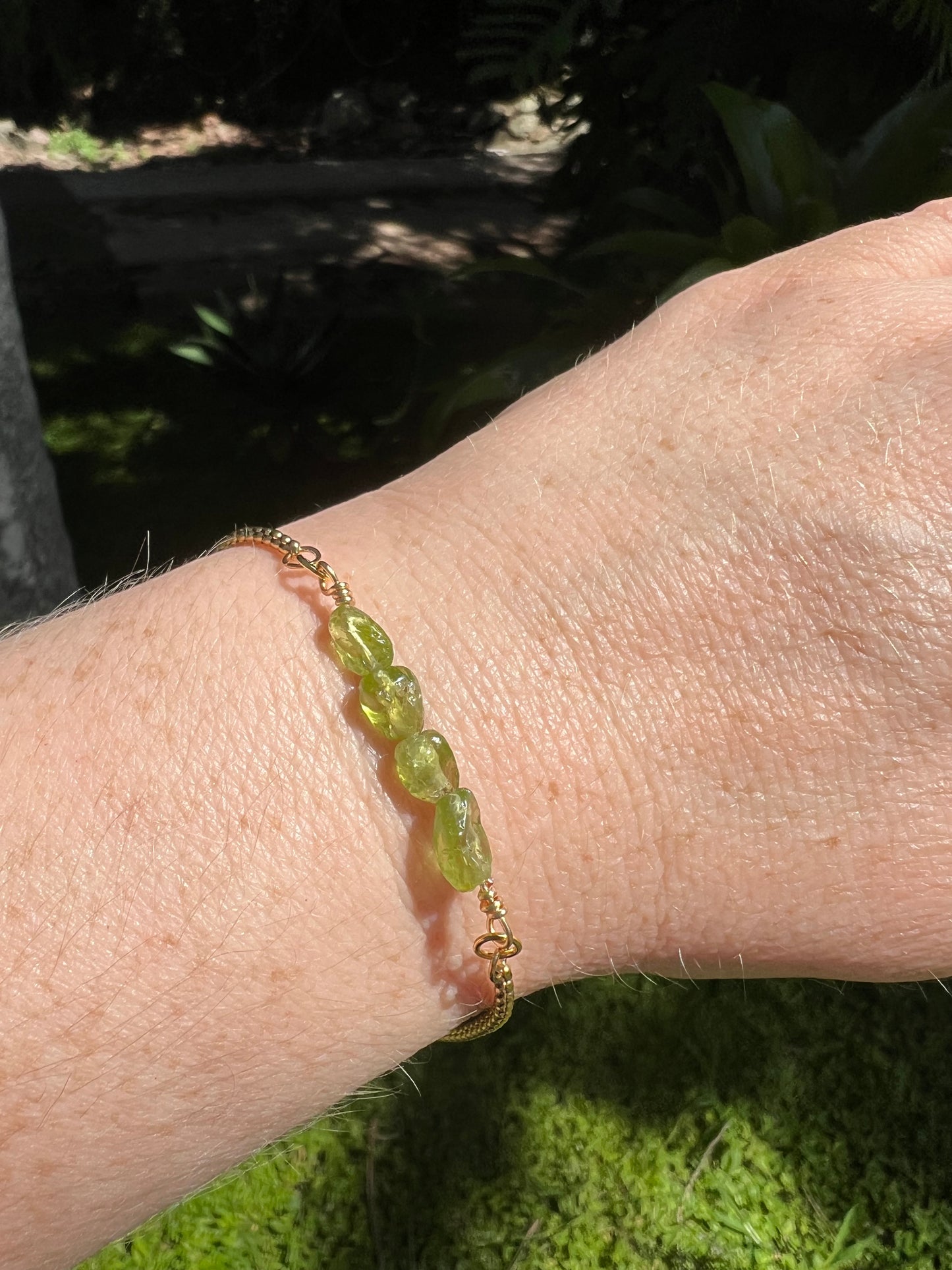 Peridot Gold Bracelet