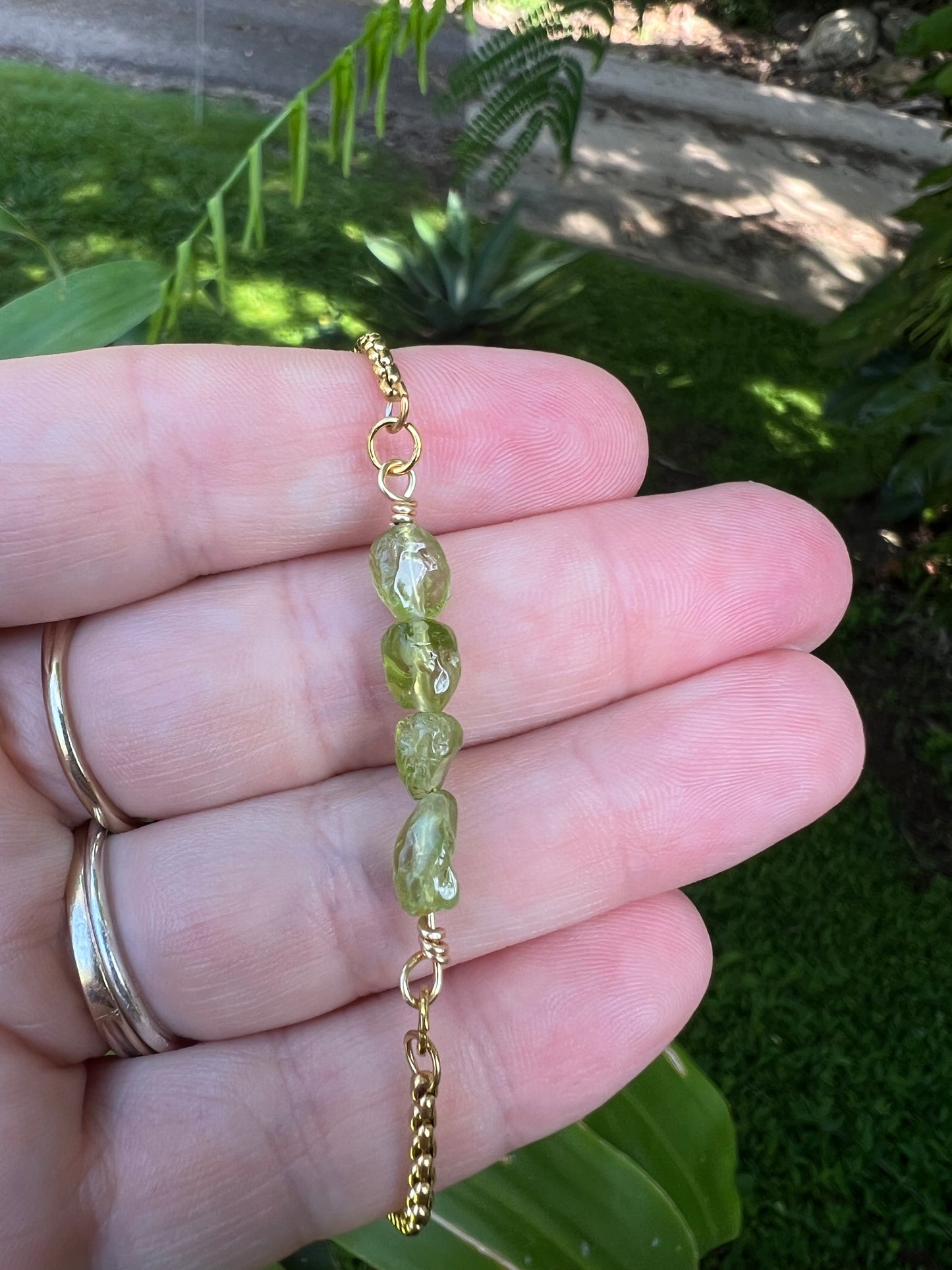 Peridot Gold Bracelet
