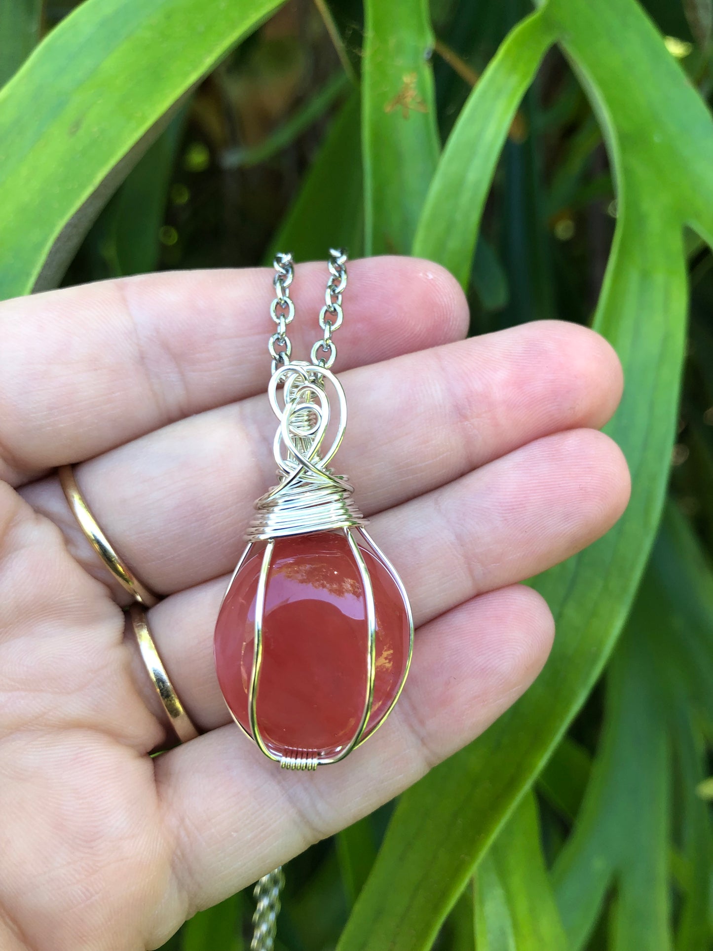 Strawberry Obsidian Pendant