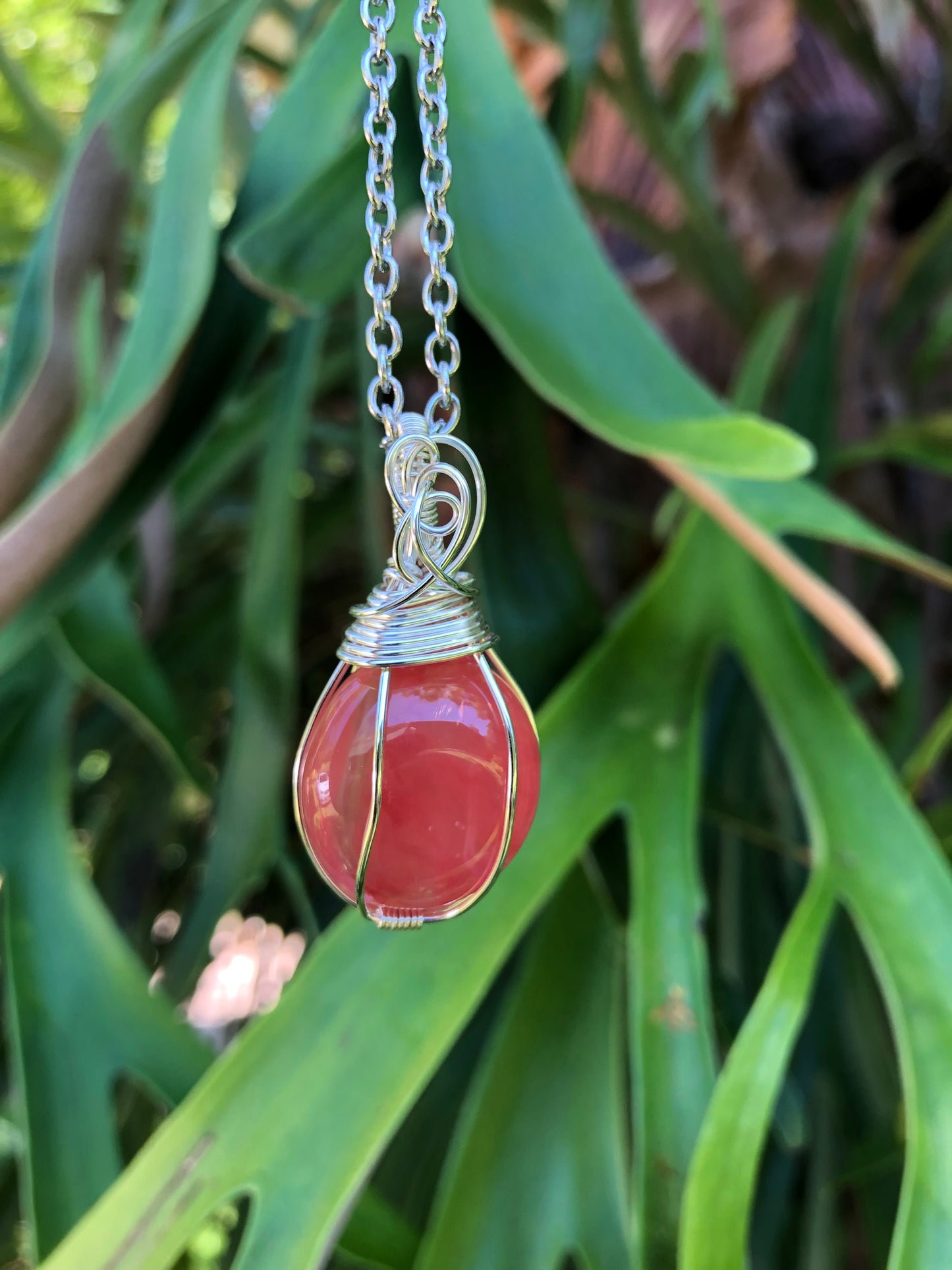 Strawberry Obsidian Pendant