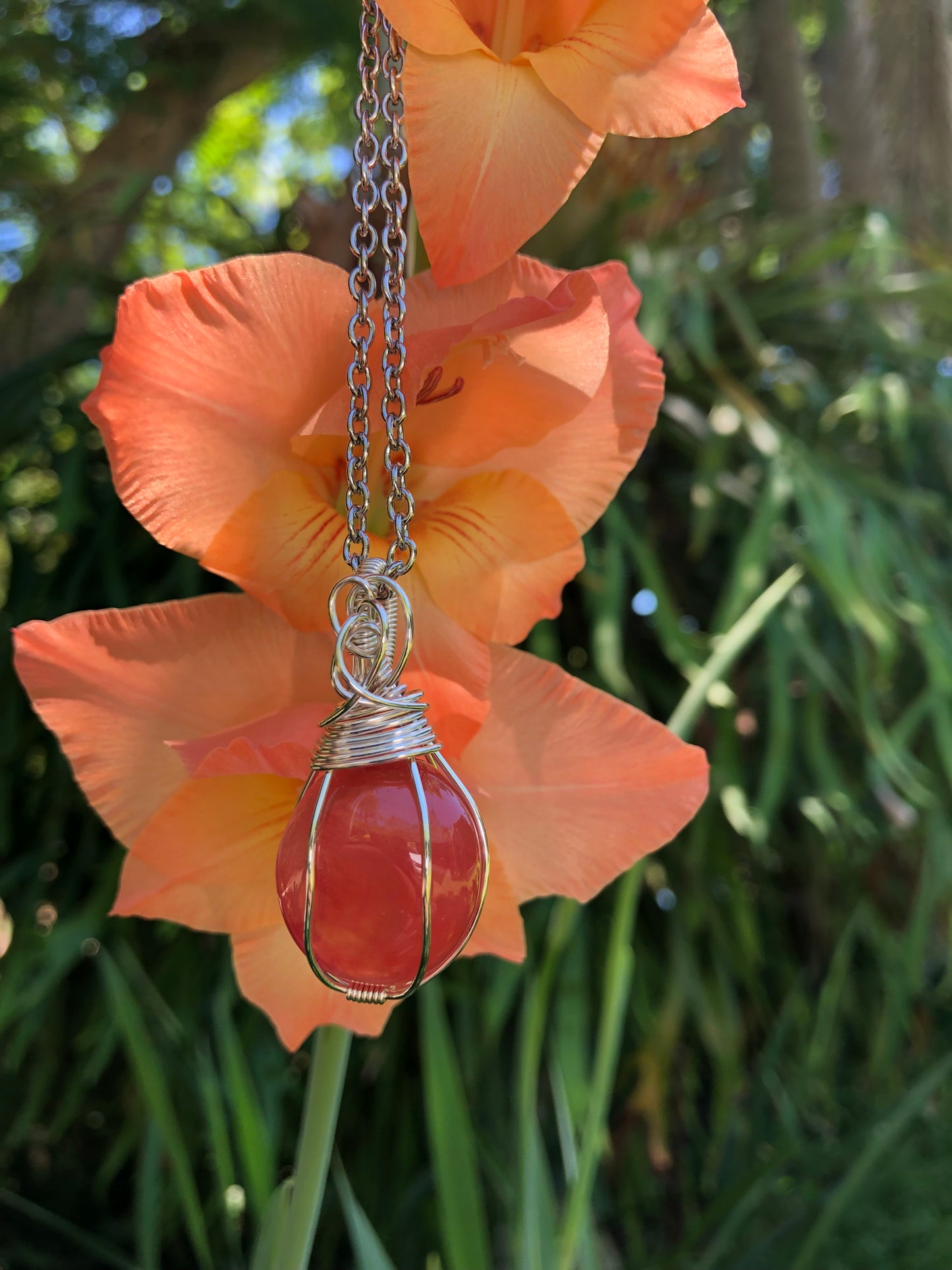Strawberry Obsidian Pendant