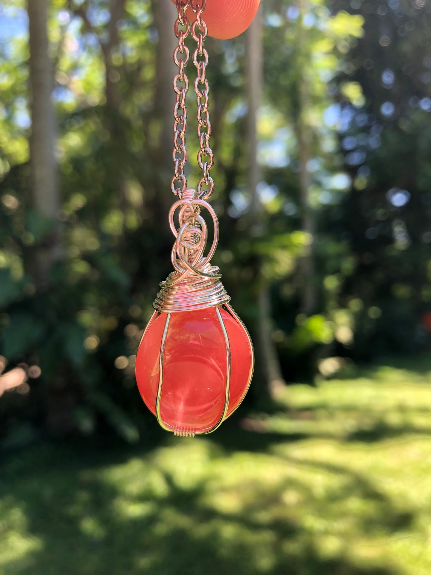Strawberry Obsidian Pendant