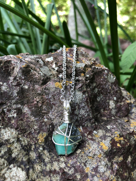 Raw Emerald Pendant