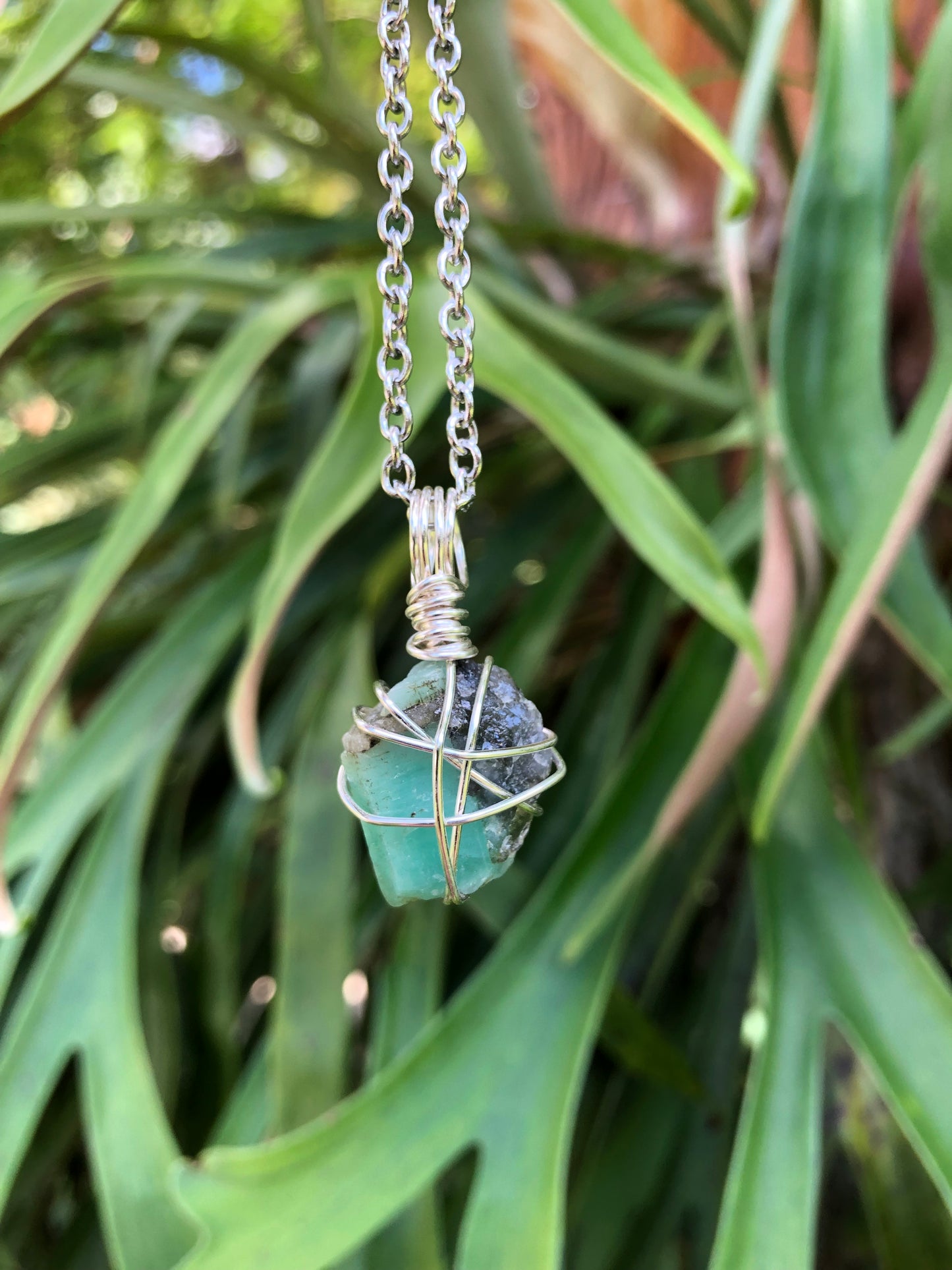 Raw Emerald Pendant