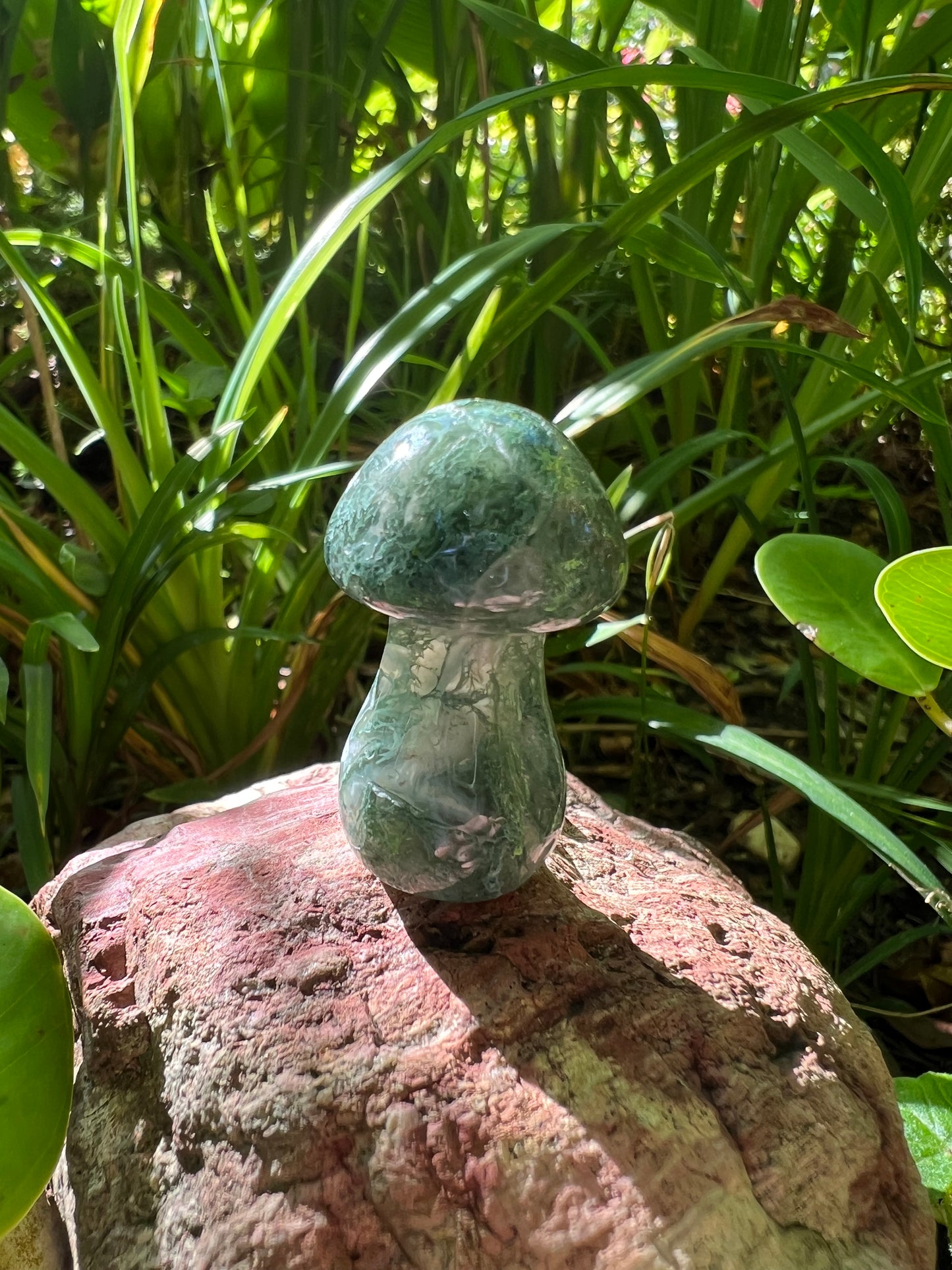 Moss Agate Mushroom