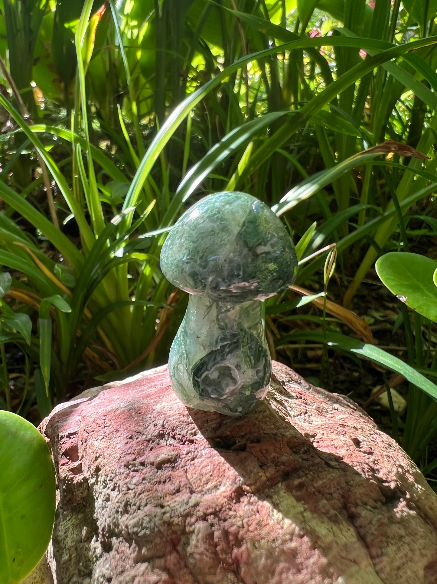Moss Agate Mushroom