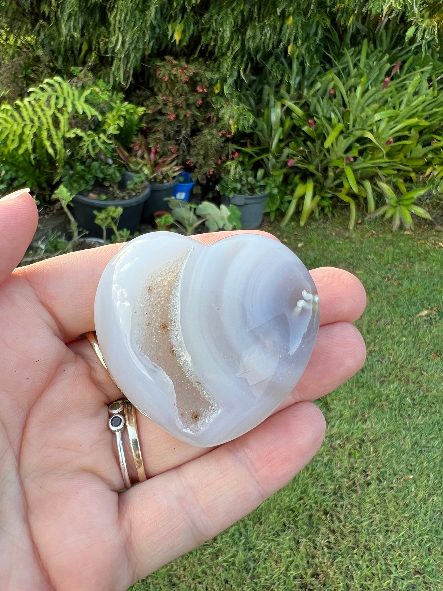 Druzy Agate Heart