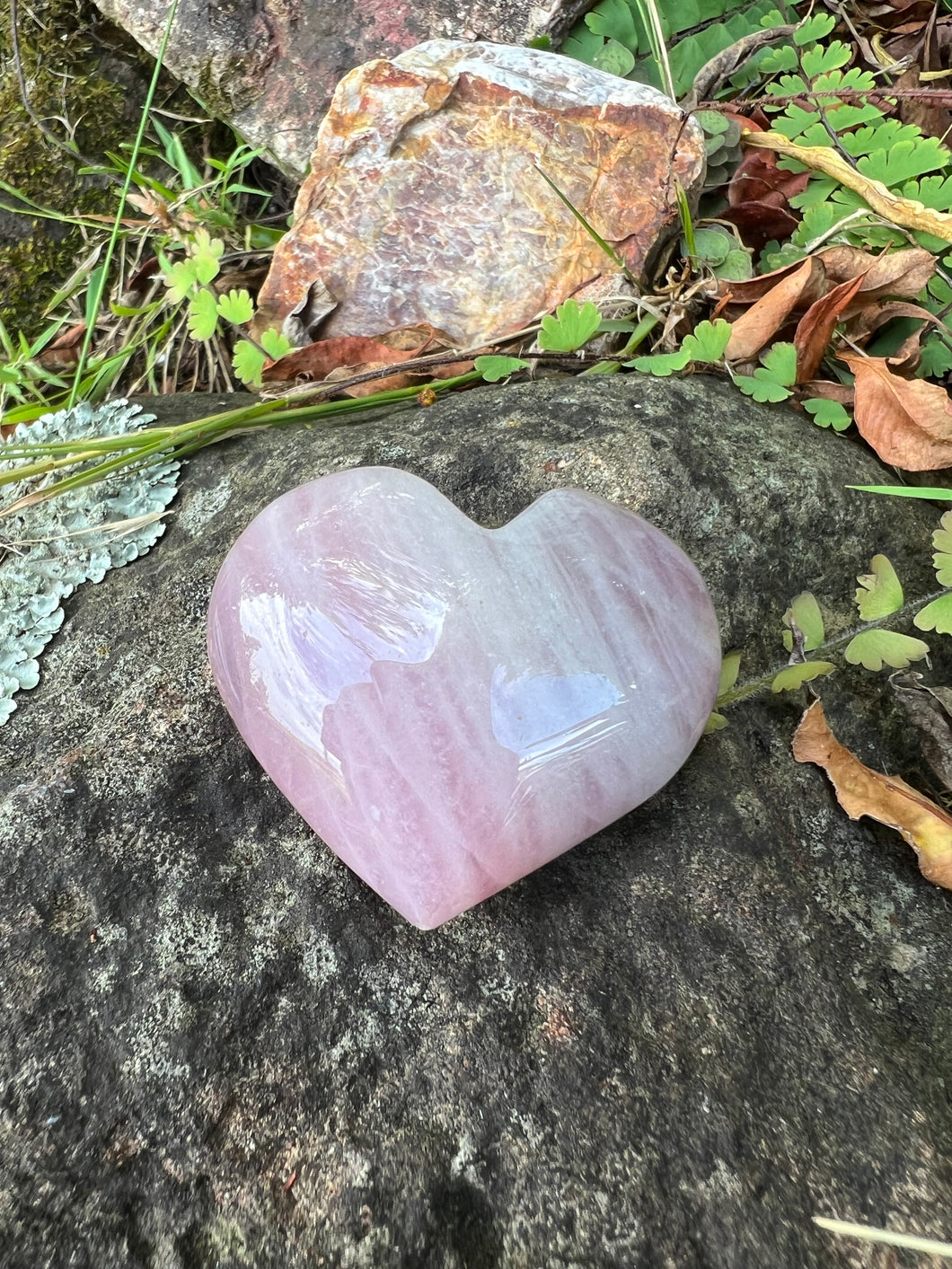 Lavender Rose Quartz Heart