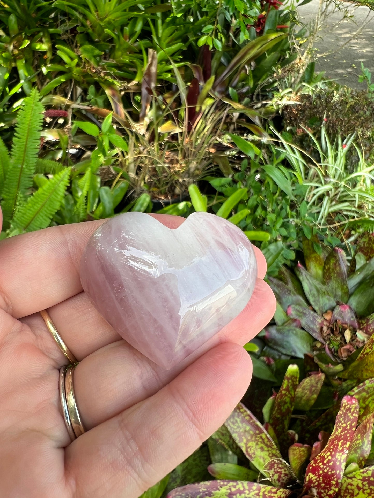 Lavender Rose Quartz Heart