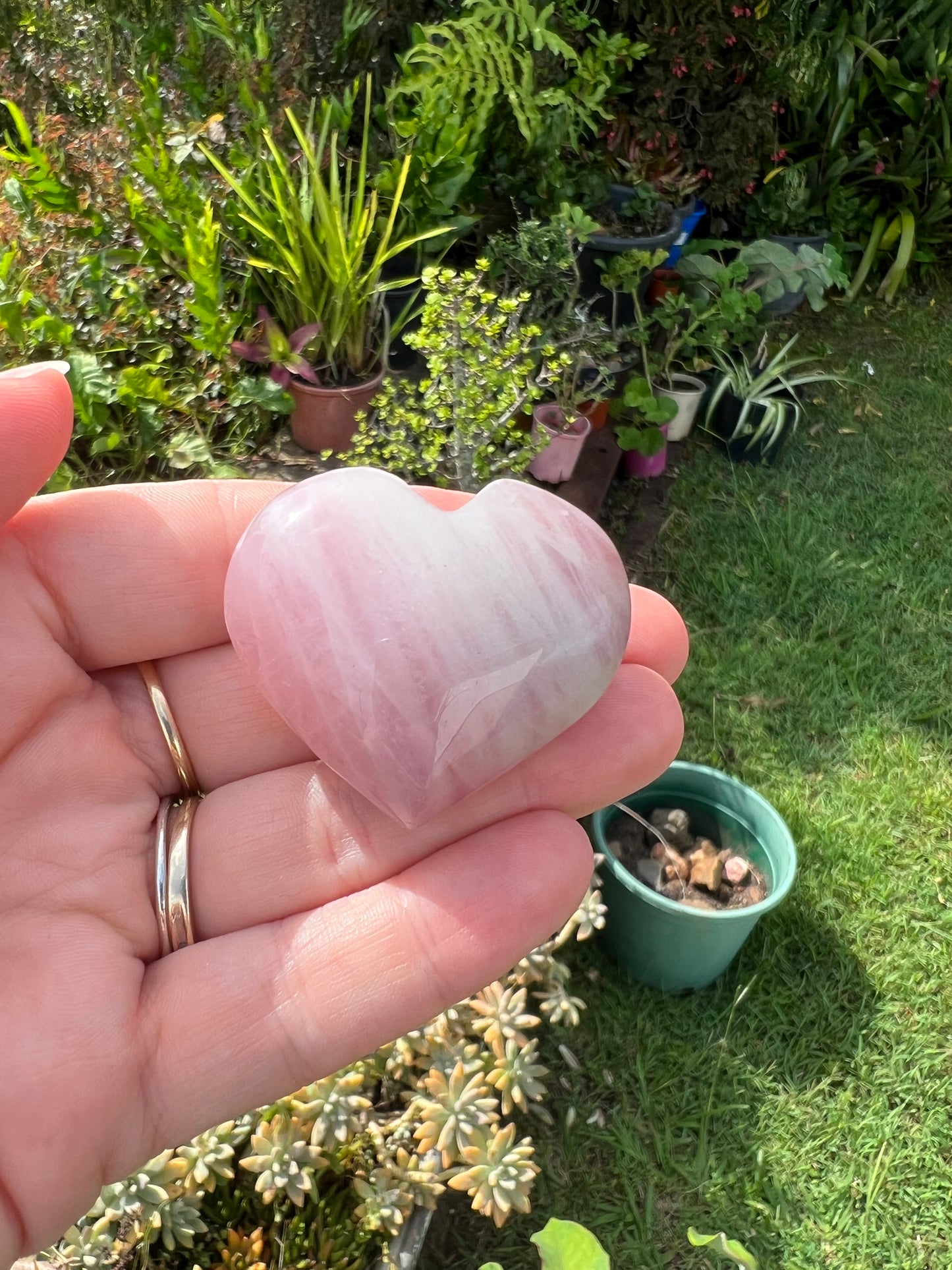 Lavender Rose Quartz Heart