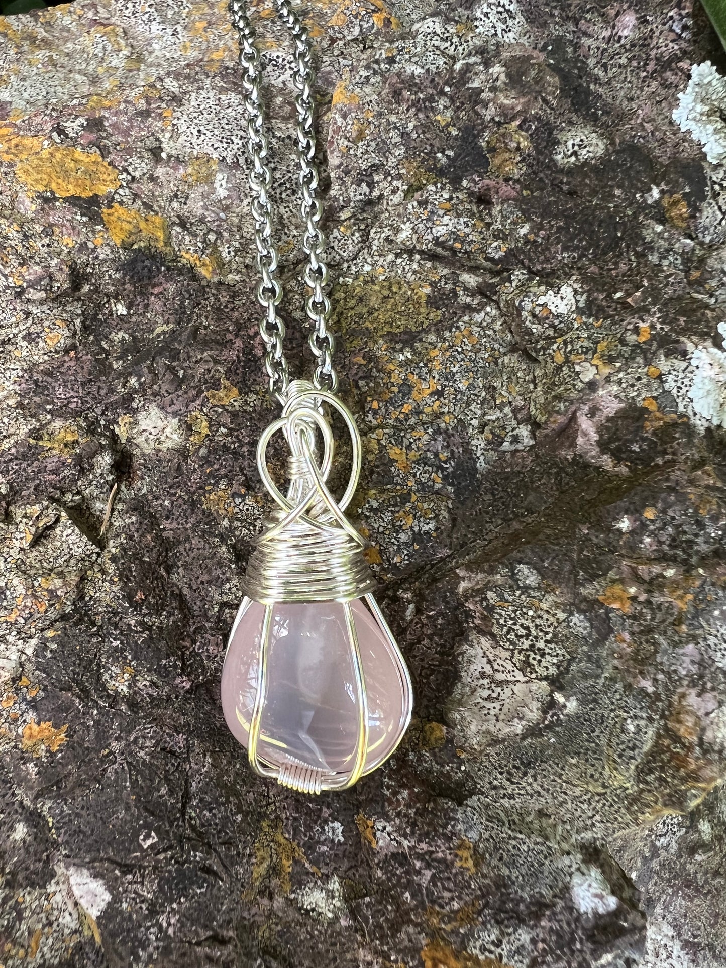 Pink Chalcedony Pendant