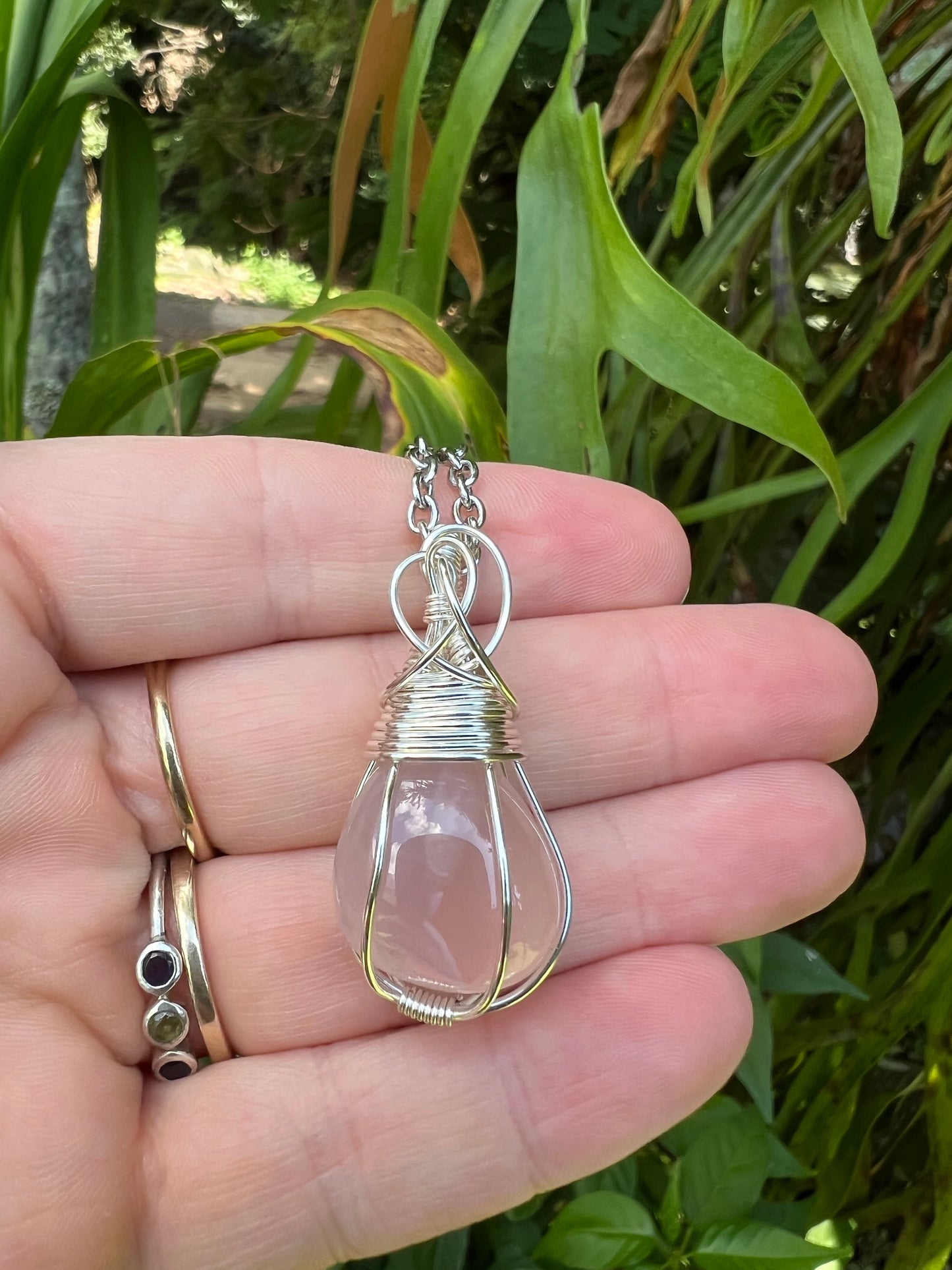 Pink Chalcedony Pendant