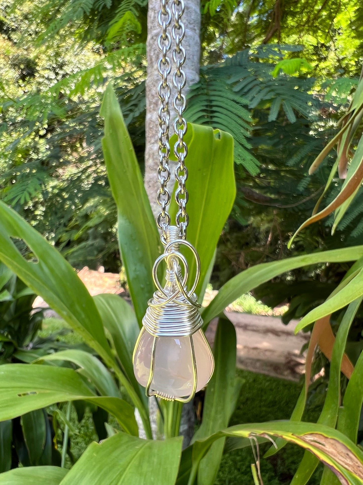 Pink Chalcedony Pendant