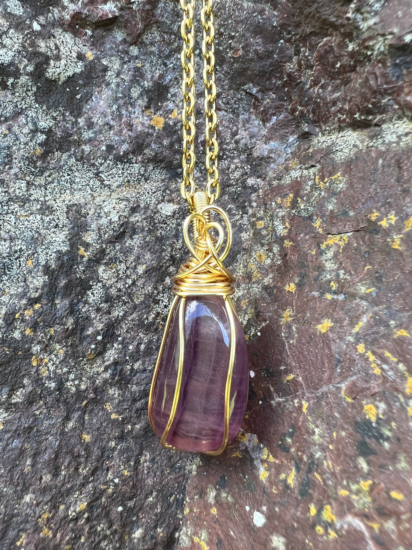 Purple Fluorite Pendant