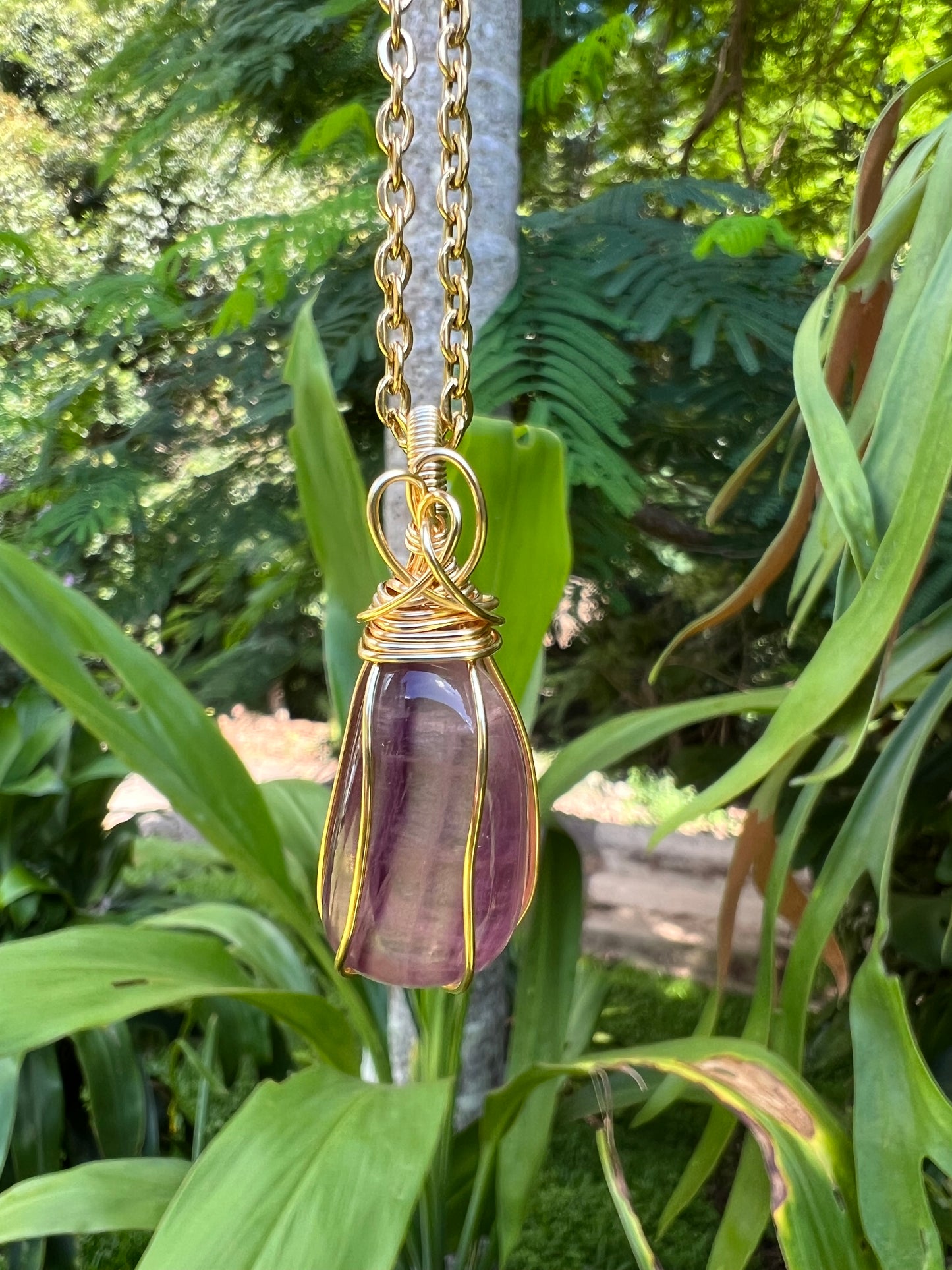 Purple Fluorite Pendant